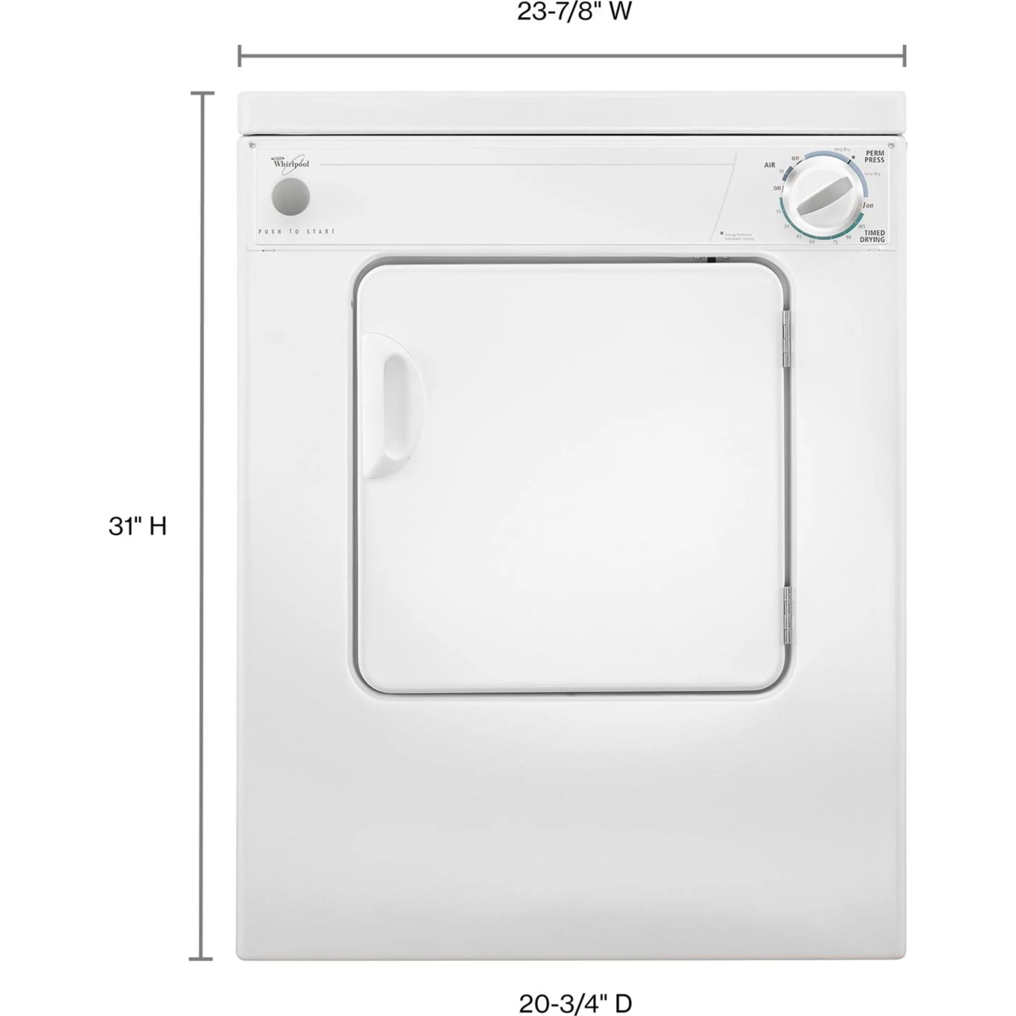 Whirlpool 3.4 cu.ft. Compact Electric Dryer with AccuDryDrying System -White-on-White (LDR3822PQ) - Image 17