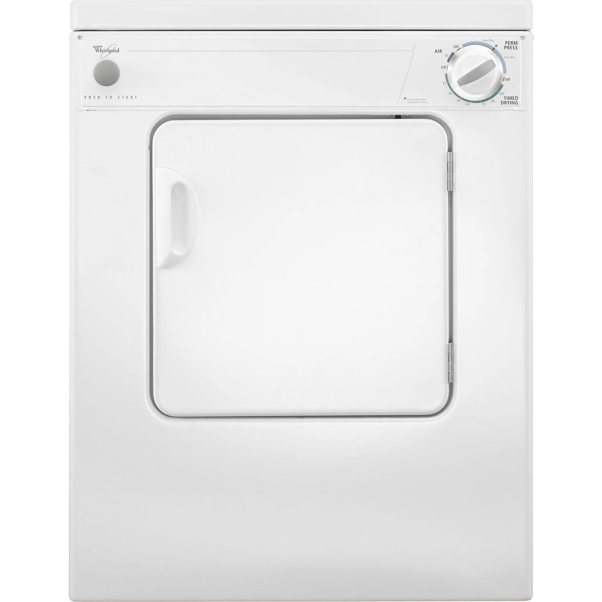Whirlpool 3.4 cu.ft. Compact Electric Dryer with AccuDryDrying System -White-on-White (LDR3822PQ) - Image 3