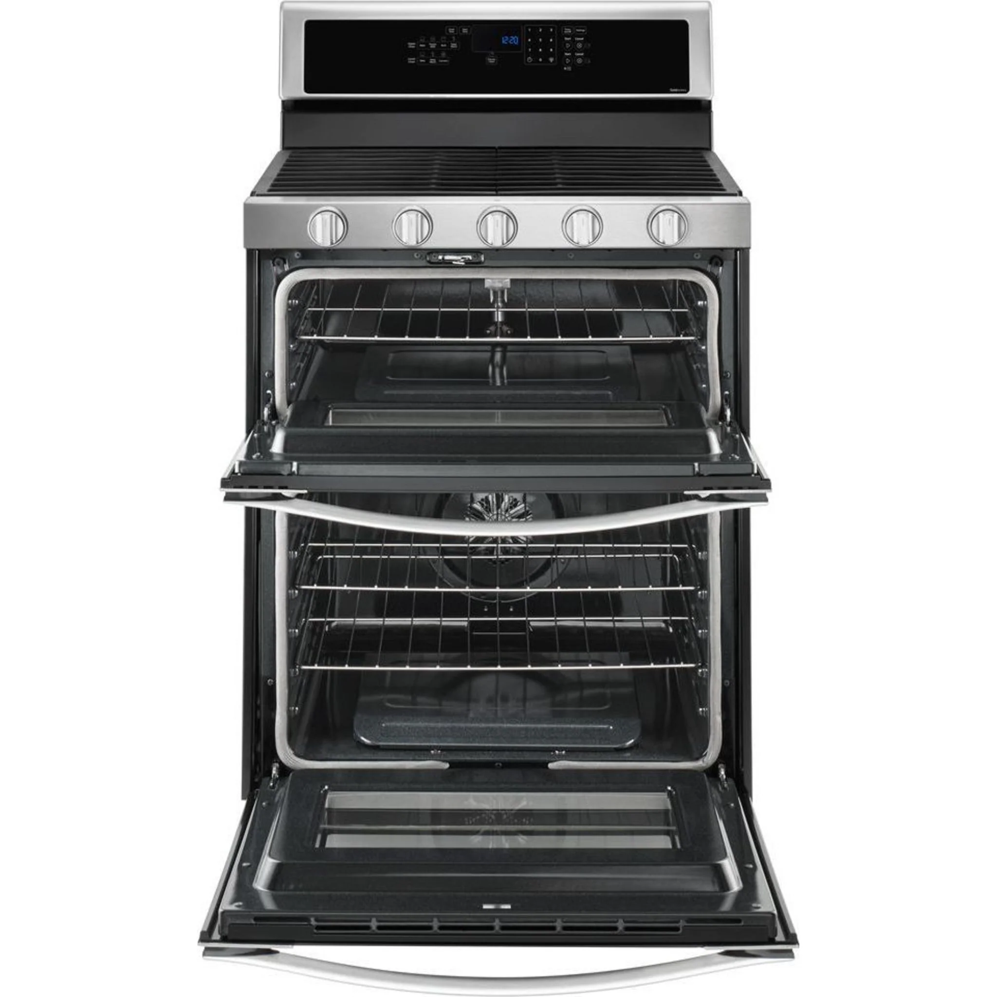 Whirlpool 6.0 Cu. Ft. Gas Double Oven Range with Center Oval Burner -Stainless Steel (WGG745S0FS) - Image 3