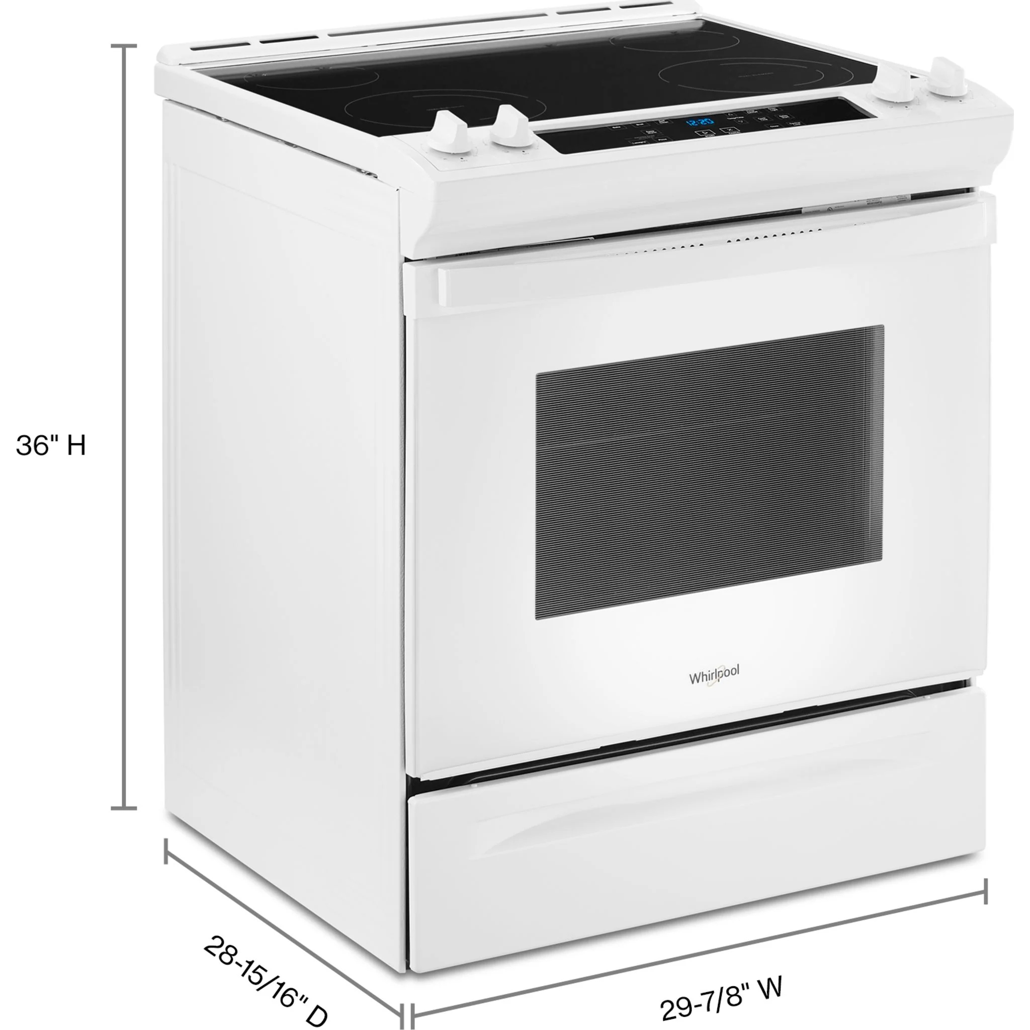 Whirlpool 4.8 Cu. Ft. Electric Range with Frozen BakeTechnology -White (YWEE515S0LW) - Image 7