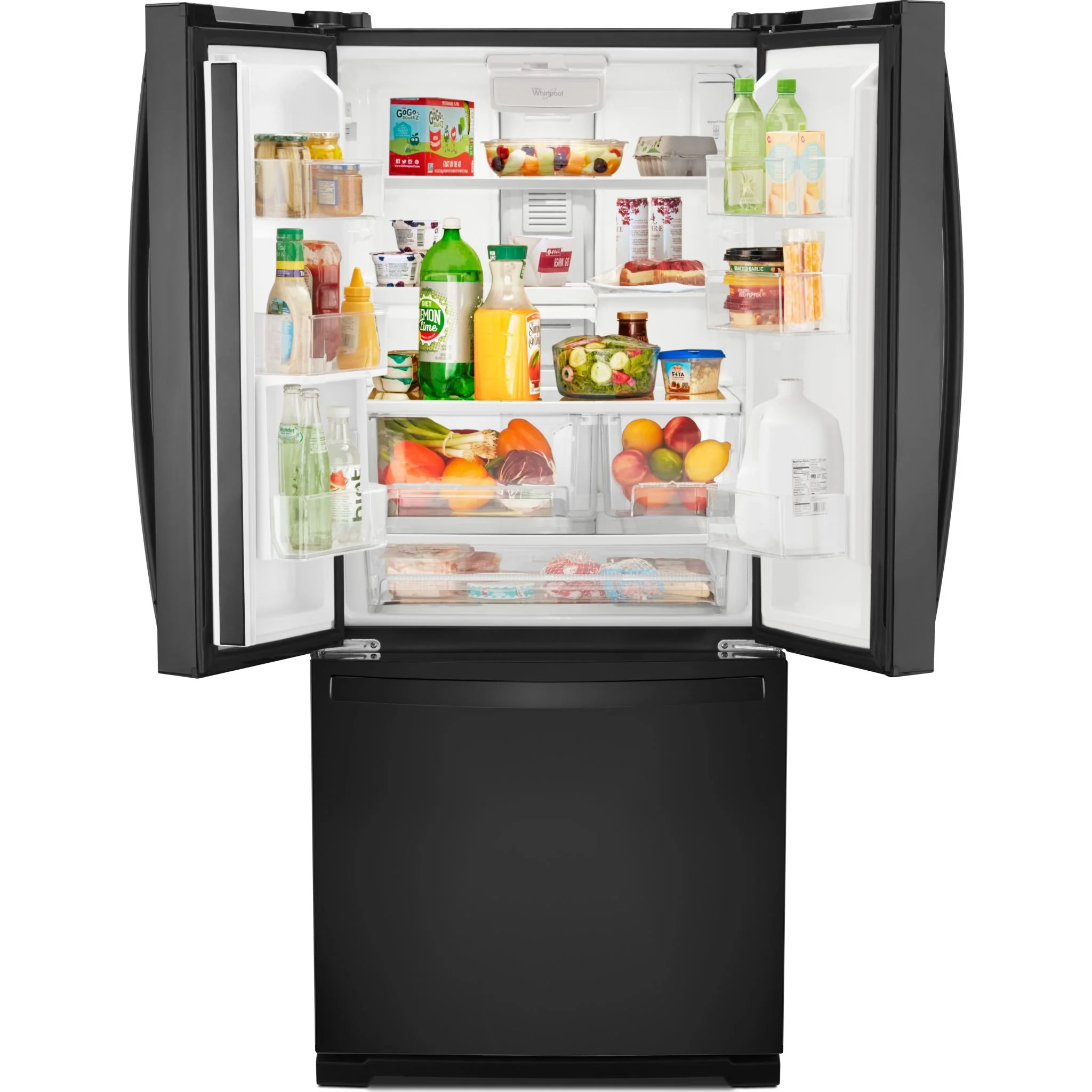 Whirlpool 30-inch Wide French Door Refrigerator - 20 cu. ft. -Black (WRF560SEHB) - Image 9
