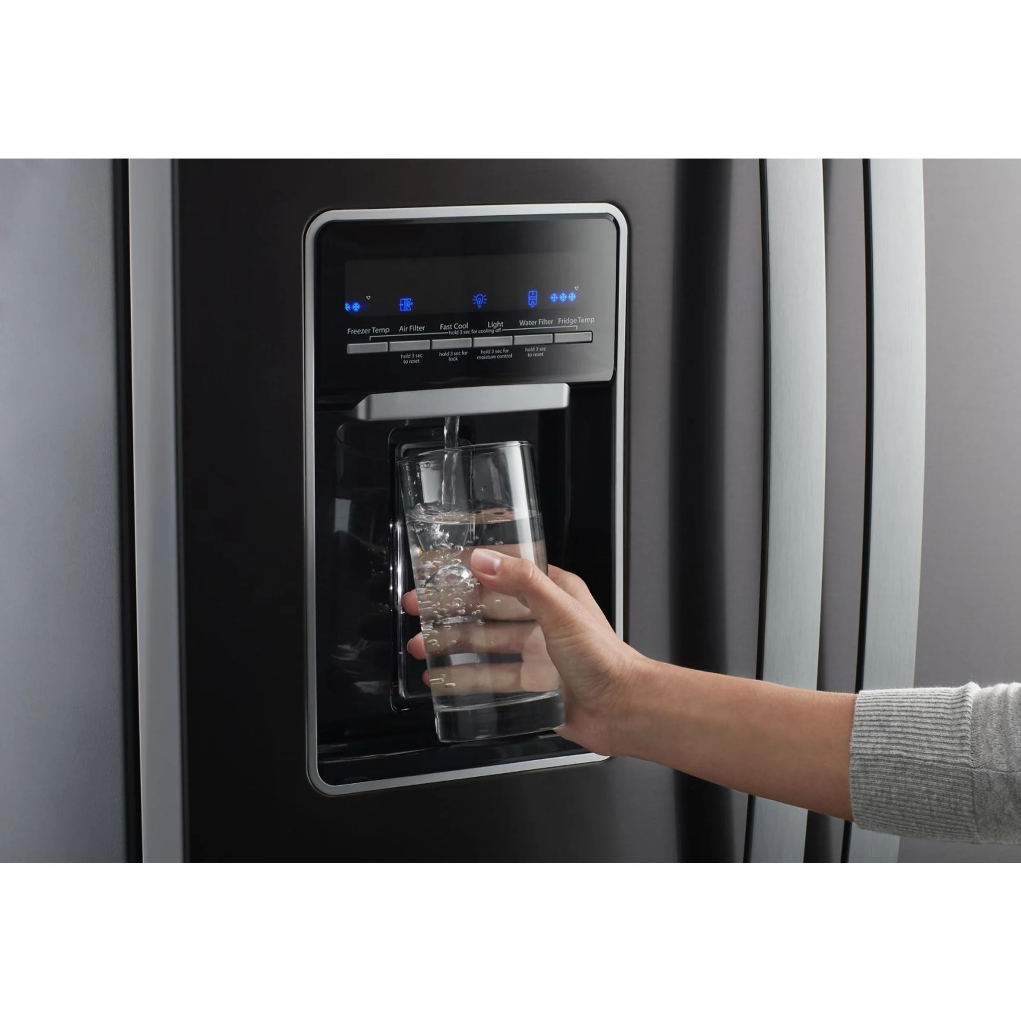 Whirlpool 30-inch Wide French Door Refrigerator - 20 cu. ft. -Black Stainless (WRF560SEHV) - Image 10