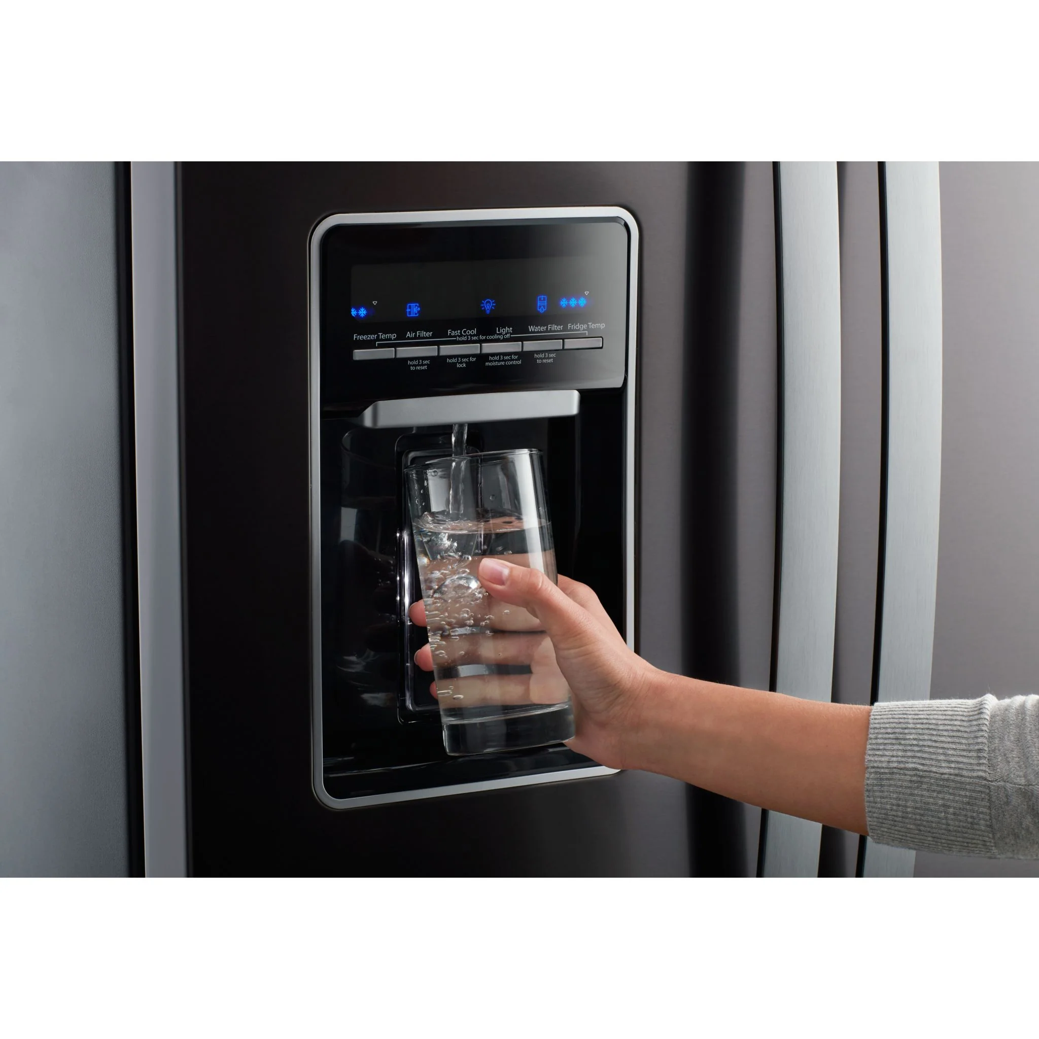 Whirlpool 30-inch Wide French Door Refrigerator - 20 cu. ft. -Black Stainless (WRF560SEHV) - Image 5