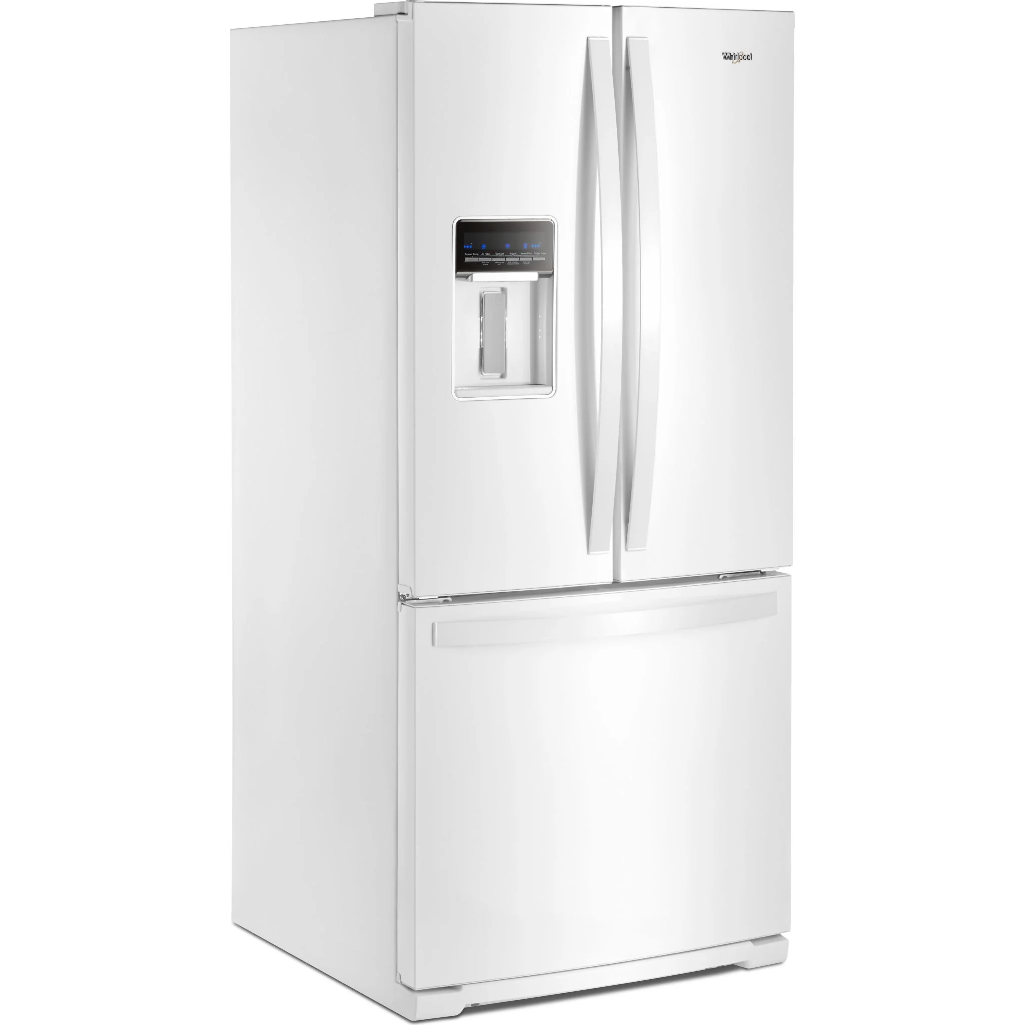 Whirlpool 30-inch Wide French Door Refrigerator - 20 cu. ft. -White (WRF560SEHW) - Image 2