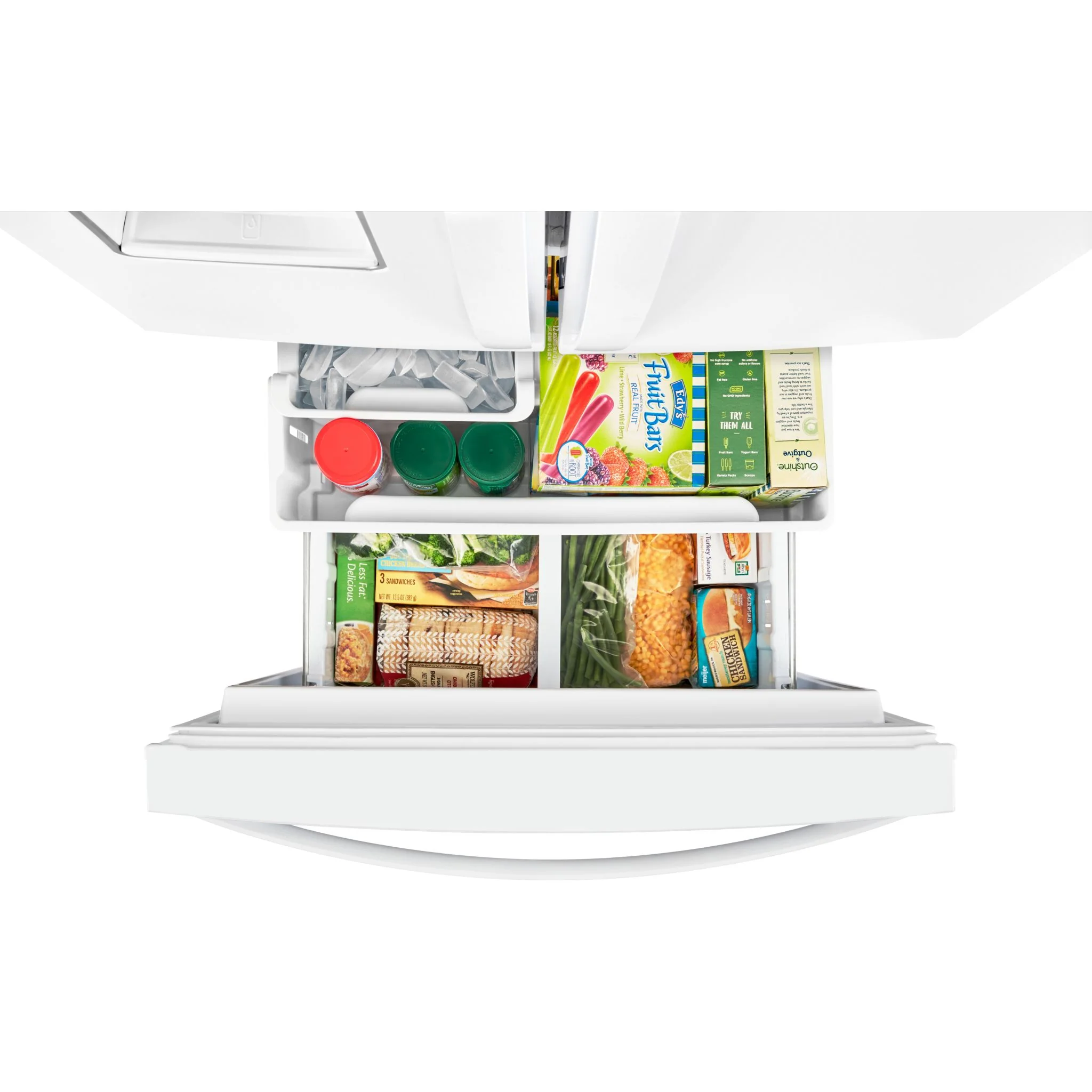 Whirlpool 30-inch Wide French Door Refrigerator - 20 cu. ft. -White (WRF560SEHW) - Image 7