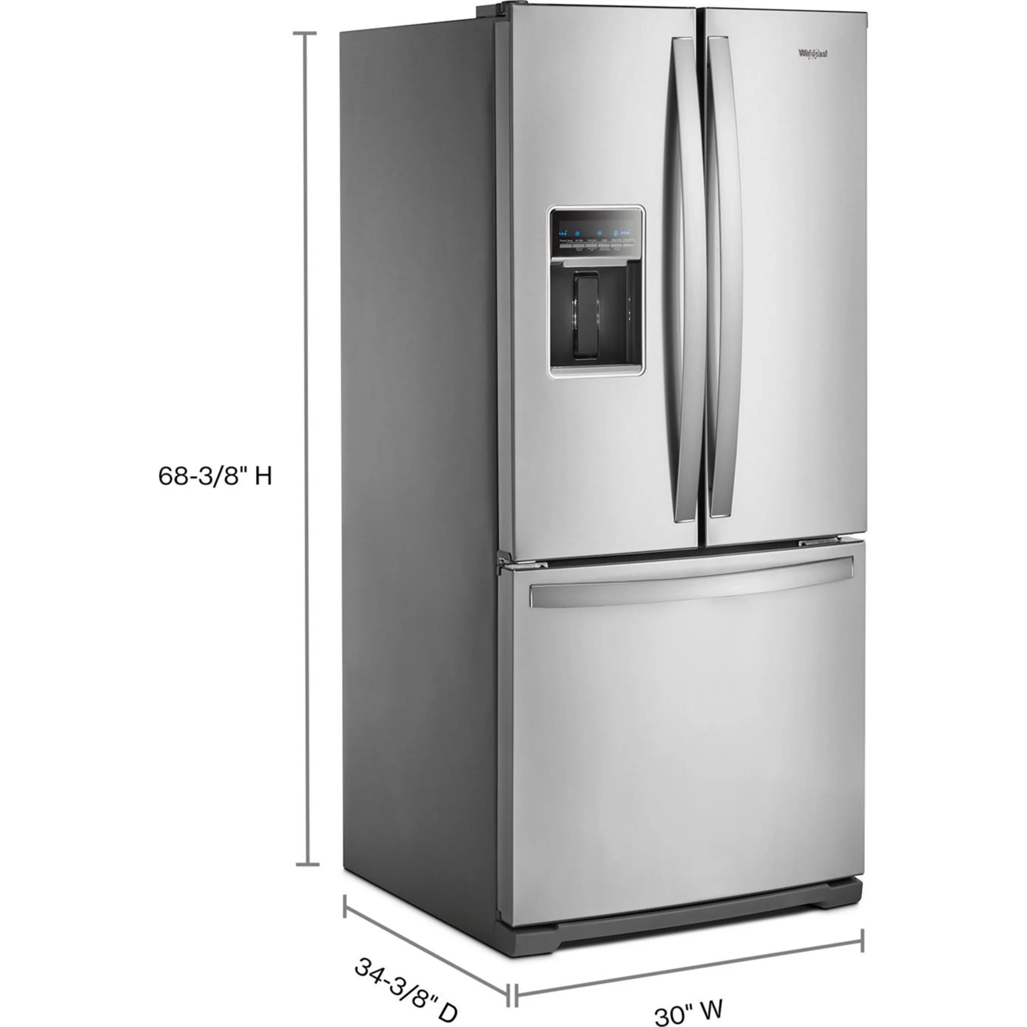 Whirlpool 30-inch Wide French Door Refrigerator - 20 cu. ft. -Fingerprint Resistant Stainless Steel (WRF560SEHZ) - Image 38