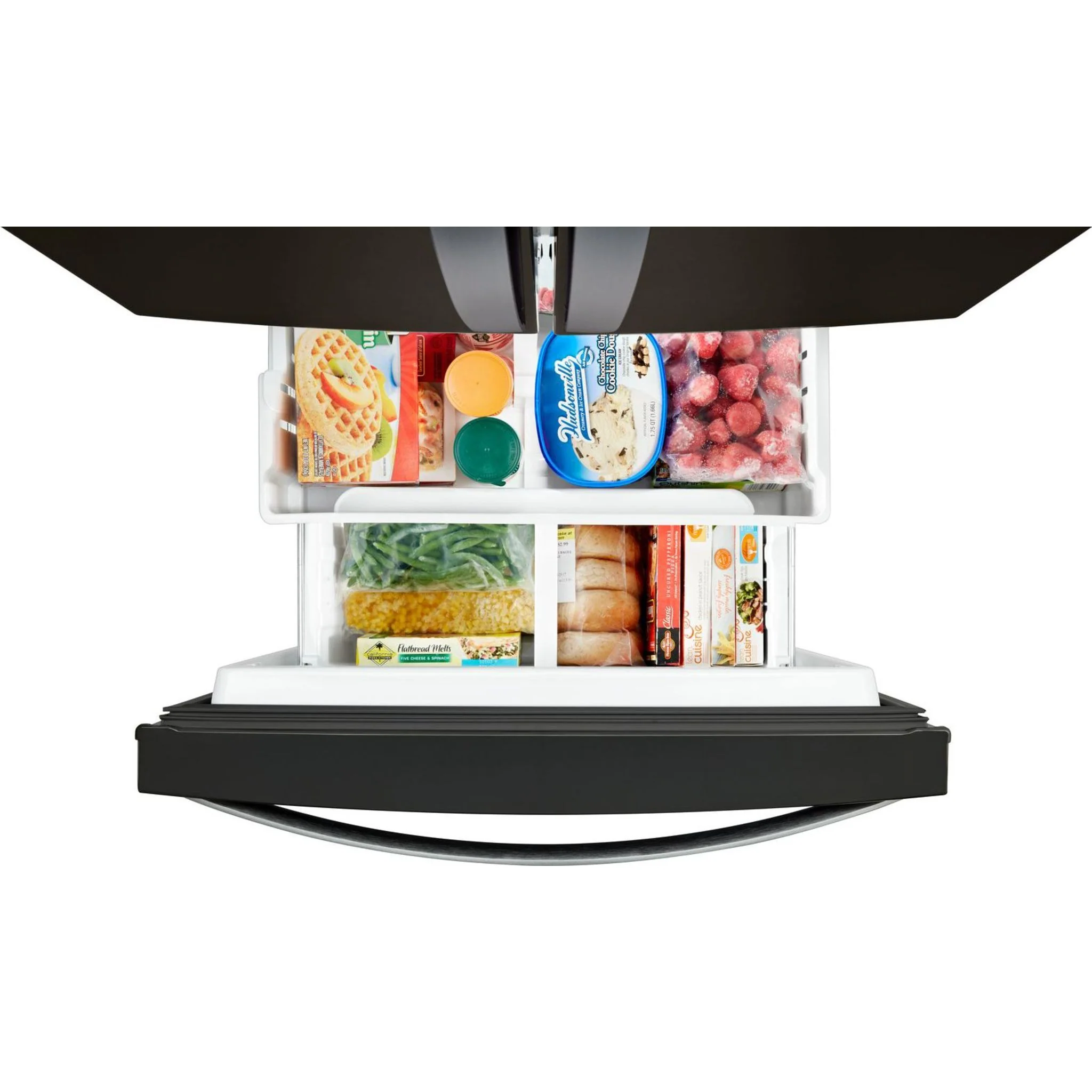 Whirlpool 30-inch Wide French Door Refrigerator - 20 cu. ft. -Black Stainless (WRF560SFHV) - Image 4