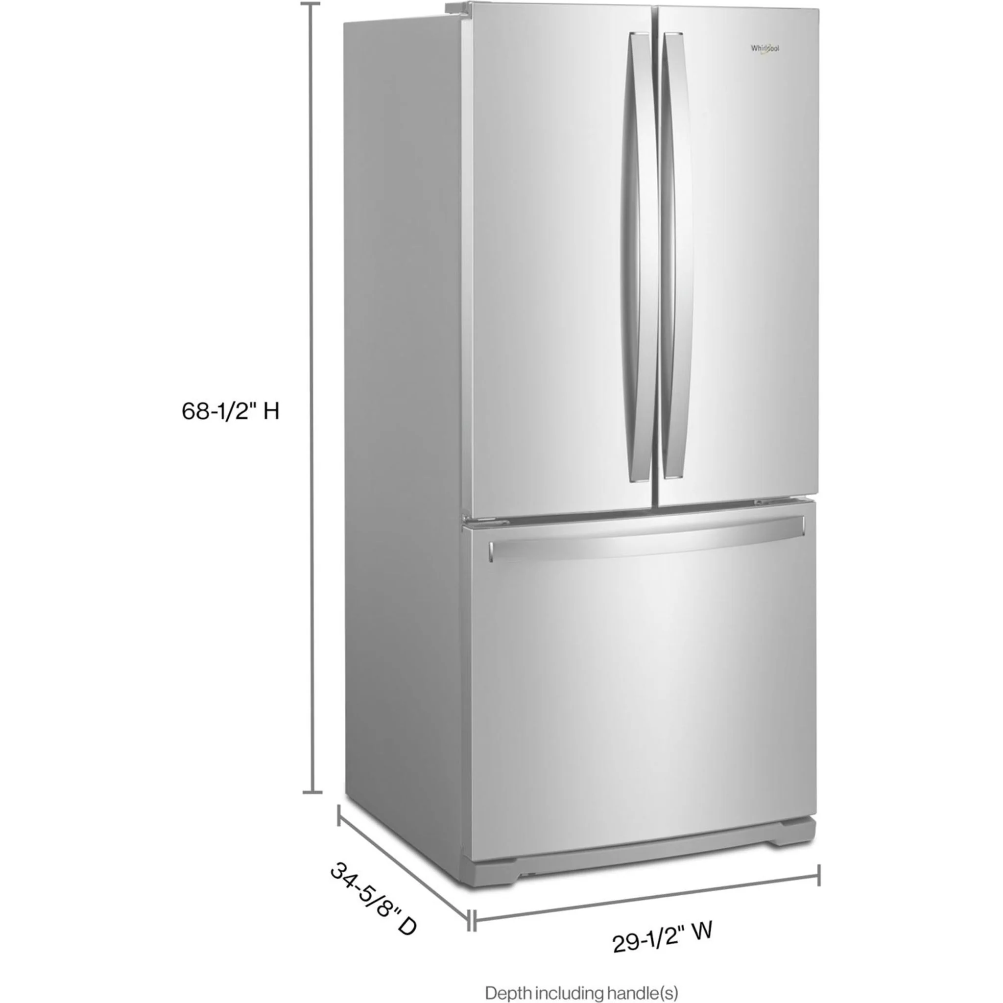 Whirlpool 30-inch Wide French Door Refrigerator - 20 cu. ft. -Fingerprint Resistant Stainless Steel (WRF560SFHZ) - Image 24