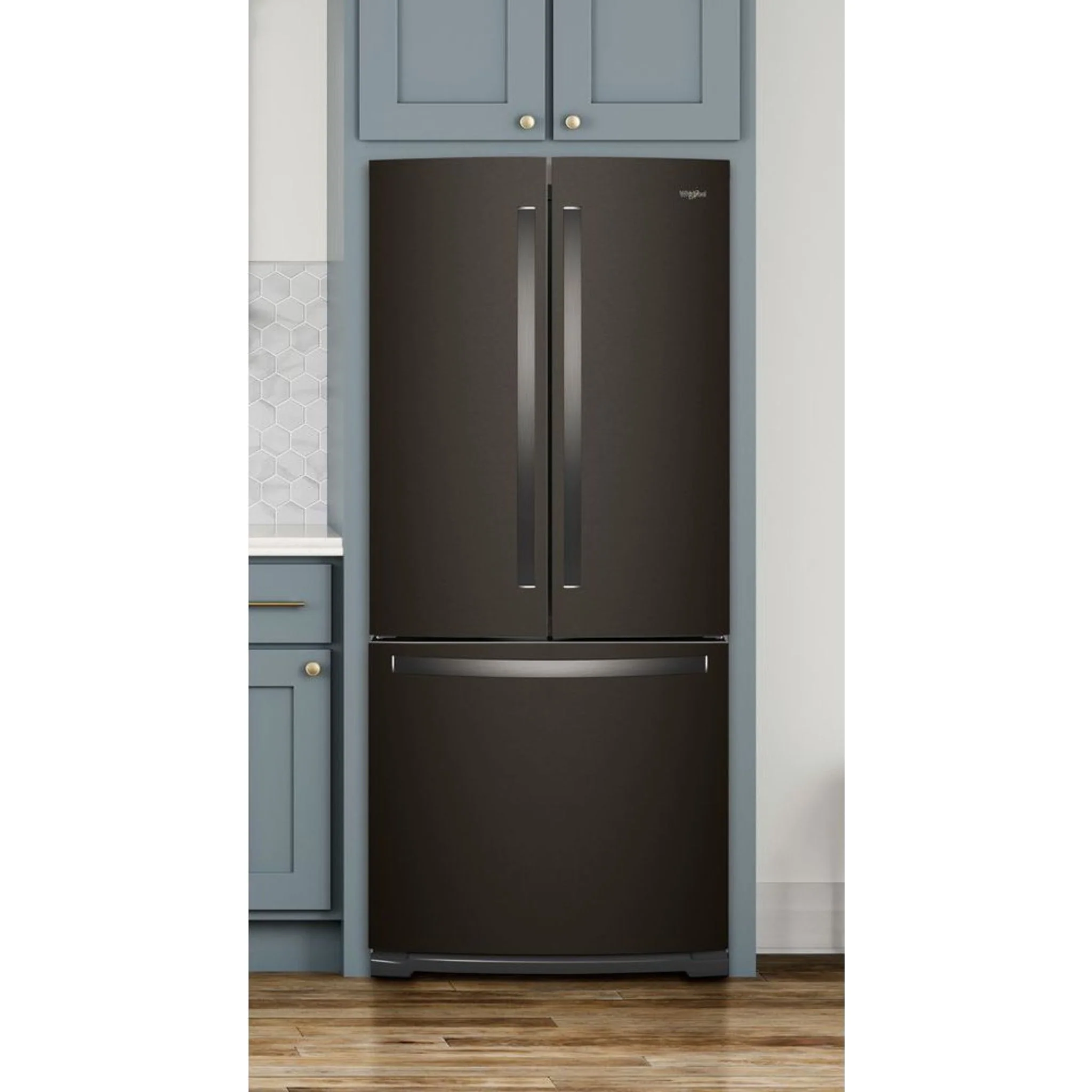 Whirlpool 30-inch Wide French Door Refrigerator - 20 cu. ft. -Black Stainless (WRF560SMHV) - Image 2