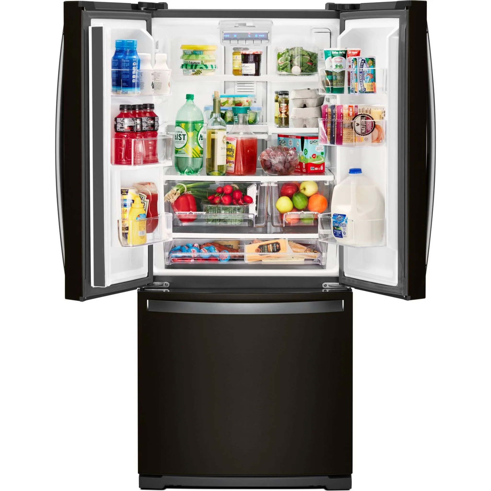 Whirlpool 30-inch Wide French Door Refrigerator - 20 cu. ft. -Black Stainless (WRF560SMHV) - Image 7