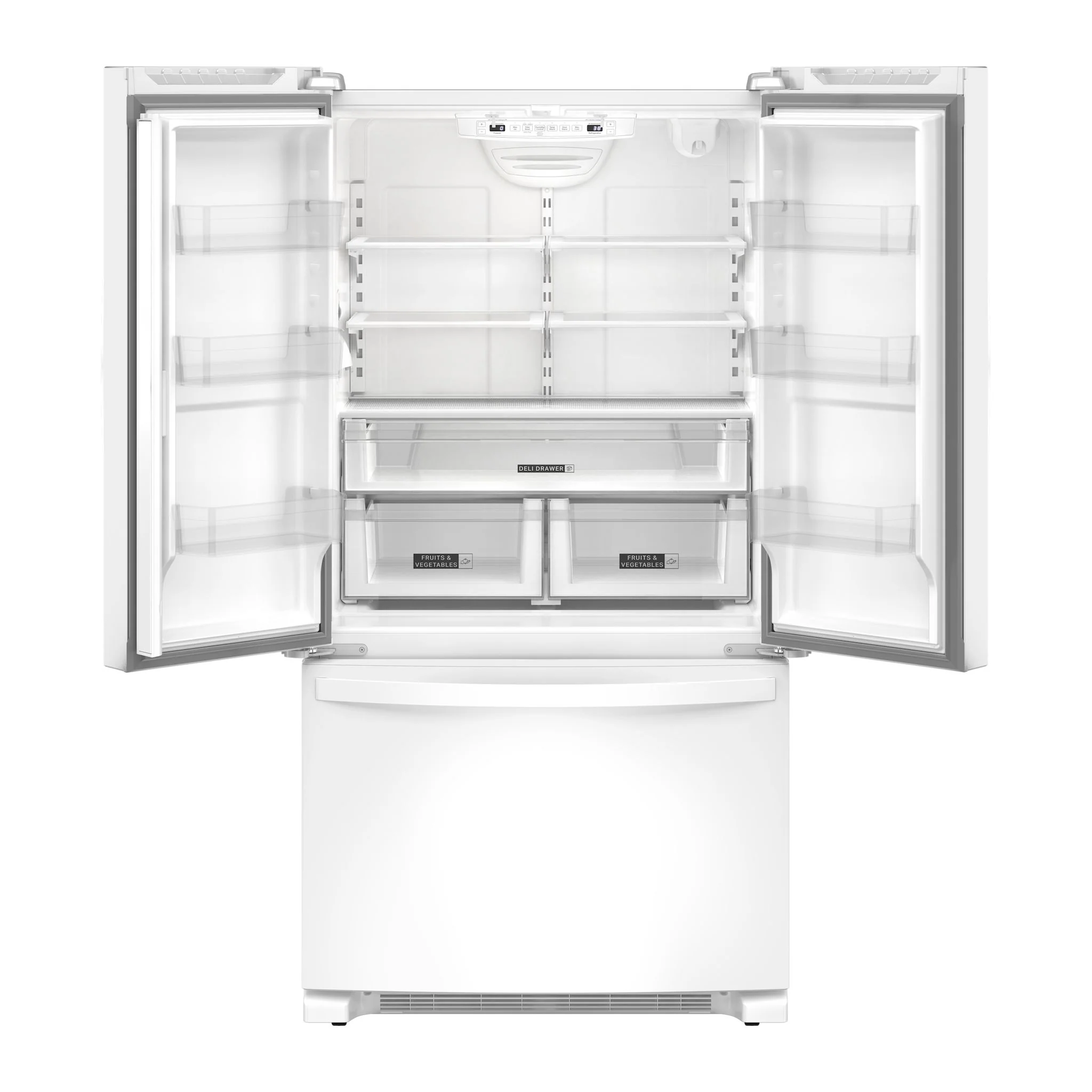 Whirlpool 36-Inch Wide Counter-Depth French Door Bottom Mount Refrigerator - 20 cu. ft. -White (WRFC2036RW) - Image 4