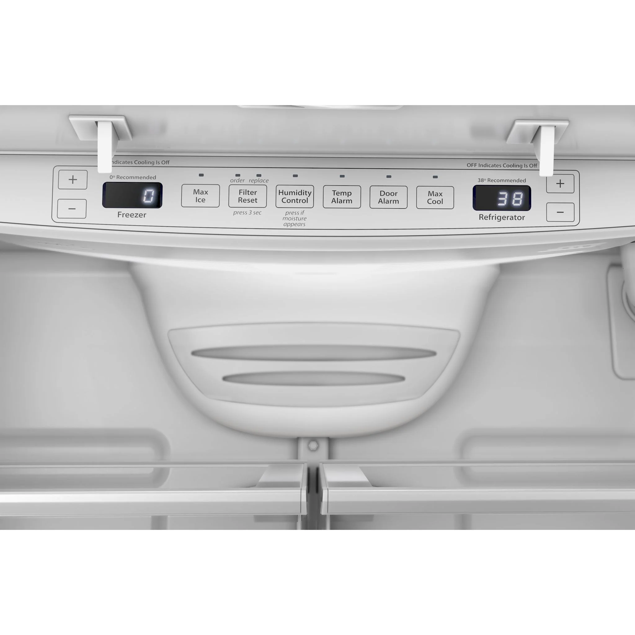 Whirlpool 36-Inch Wide Counter-Depth French Door Bottom Mount Refrigerator - 20 cu. ft. -White (WRFC2036RW) - Image 5
