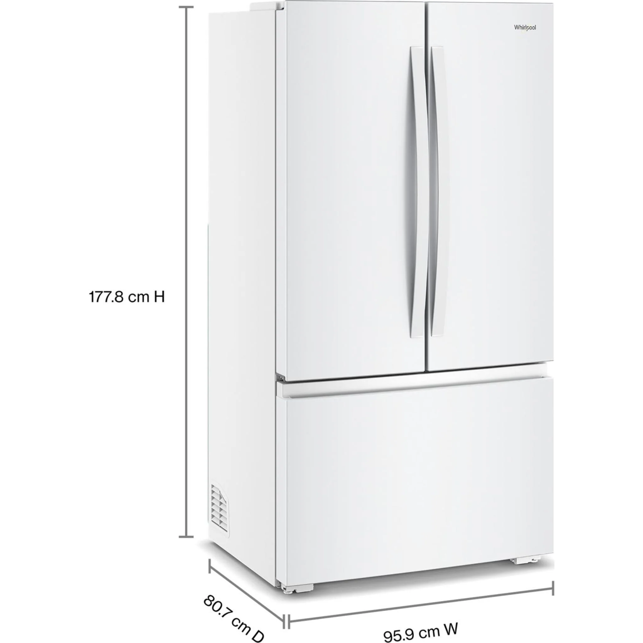 Whirlpool 36-inch Wide True Counter Depth 3-Door French Door Refrigerator - 24 cu. ft. - White (WRFC3036RW) - Image 12