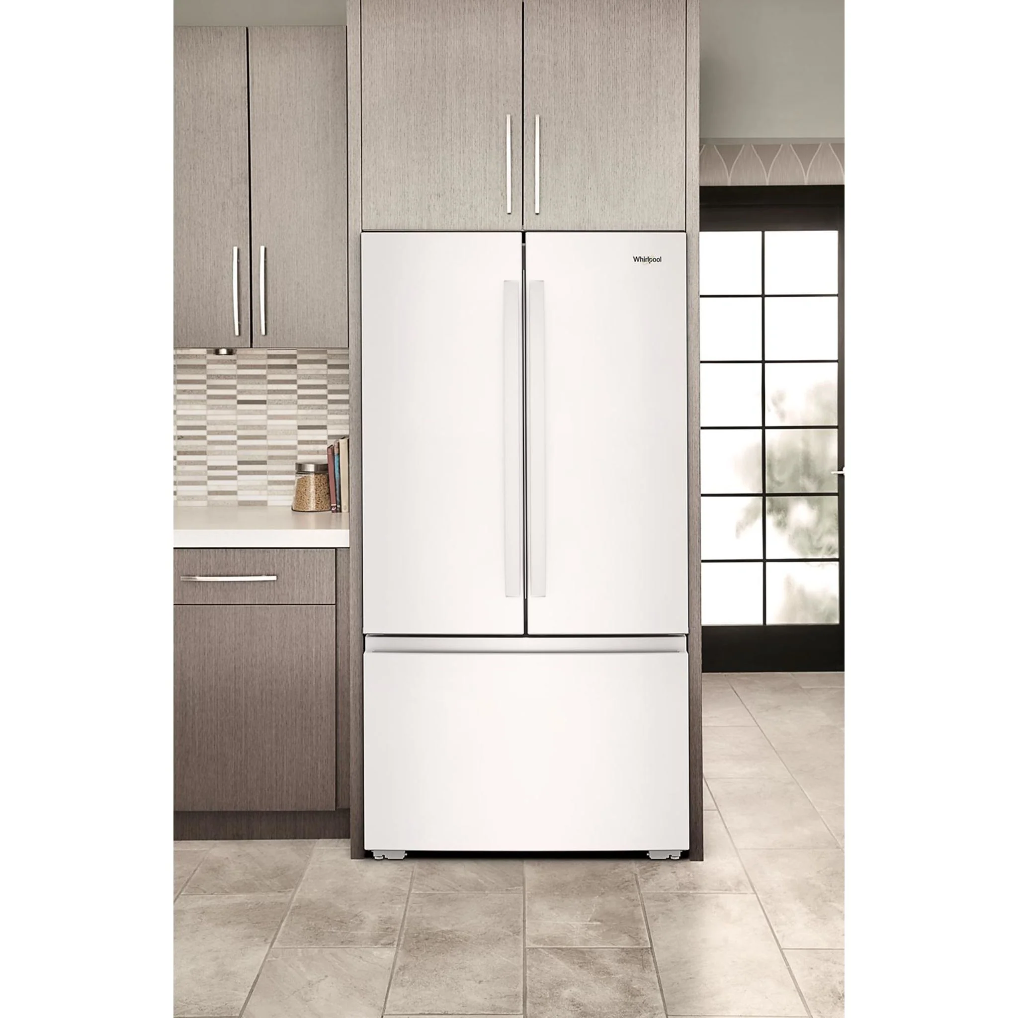 Whirlpool 36-inch Wide True Counter Depth 3-Door French Door Refrigerator - 24 cu. ft. - White (WRFC3036RW) - Image 4