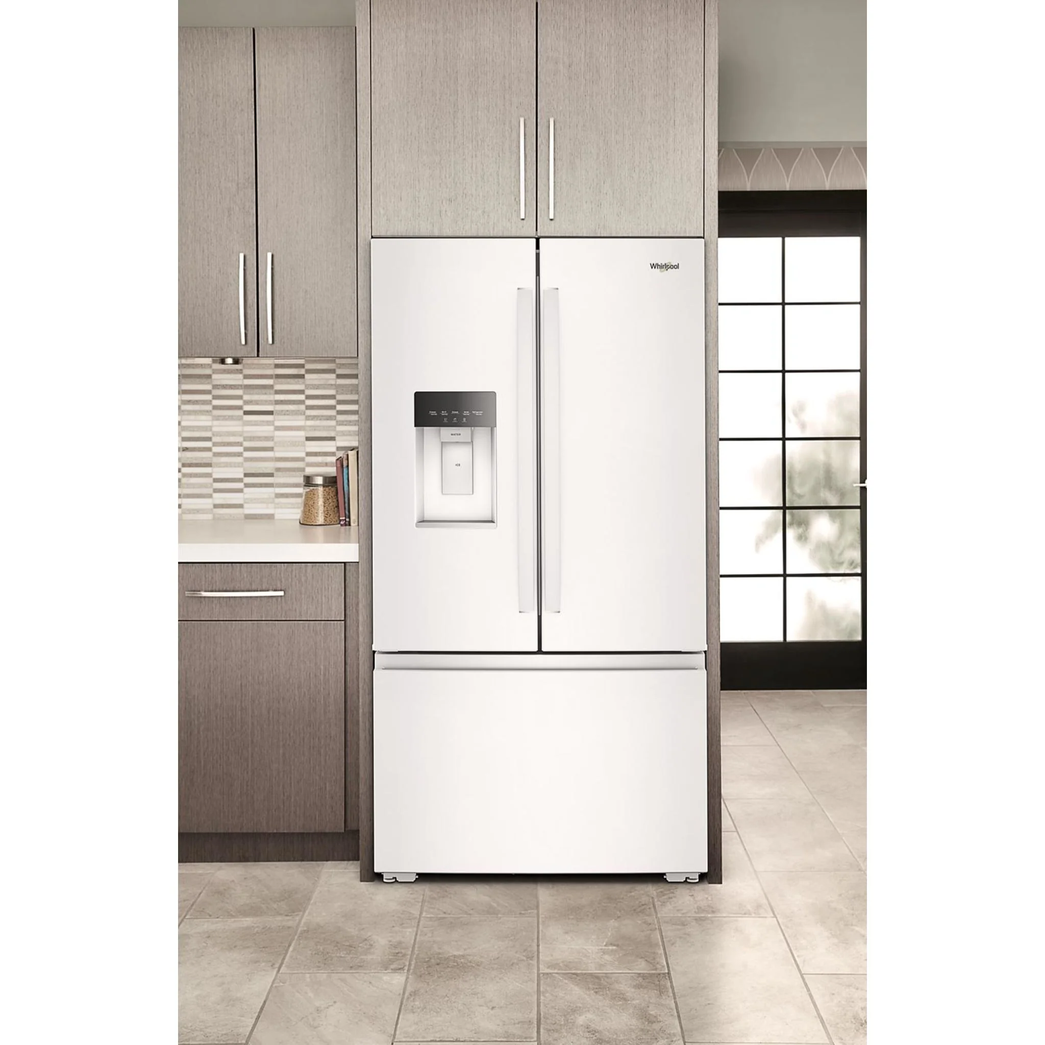 Whirlpool 36-inch Wide True Counter Depth 3-Door French Door Refrigerator - 23.4 cu. ft. - White (WRFC5036RW) - Image 10