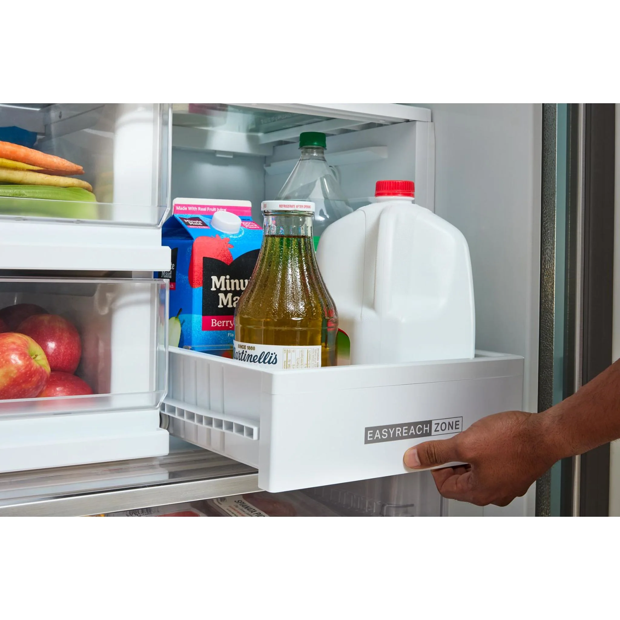 Whirlpool 36-inch Wide True Counter Depth 3-Door French Door Refrigerator - 23.4 cu. ft. - White (WRFC5036RW) - Image 3