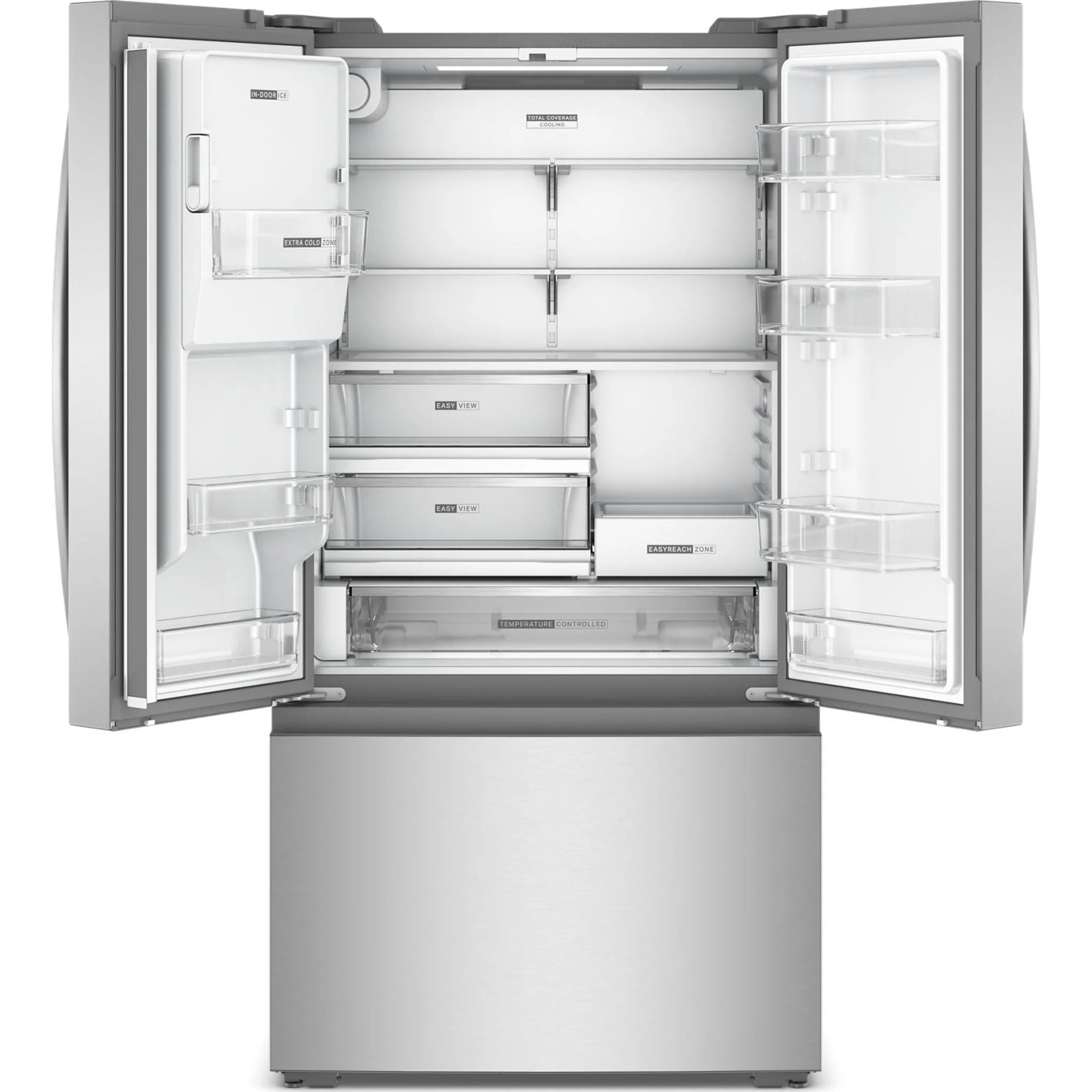 Whirlpool 36-inch Wide True Counter Depth 3-Door French Door Refrigerator - 23.4 cu. ft. - Fingerprint-Resistant Stainless Finish (WRFC5036RZ) - Image 12