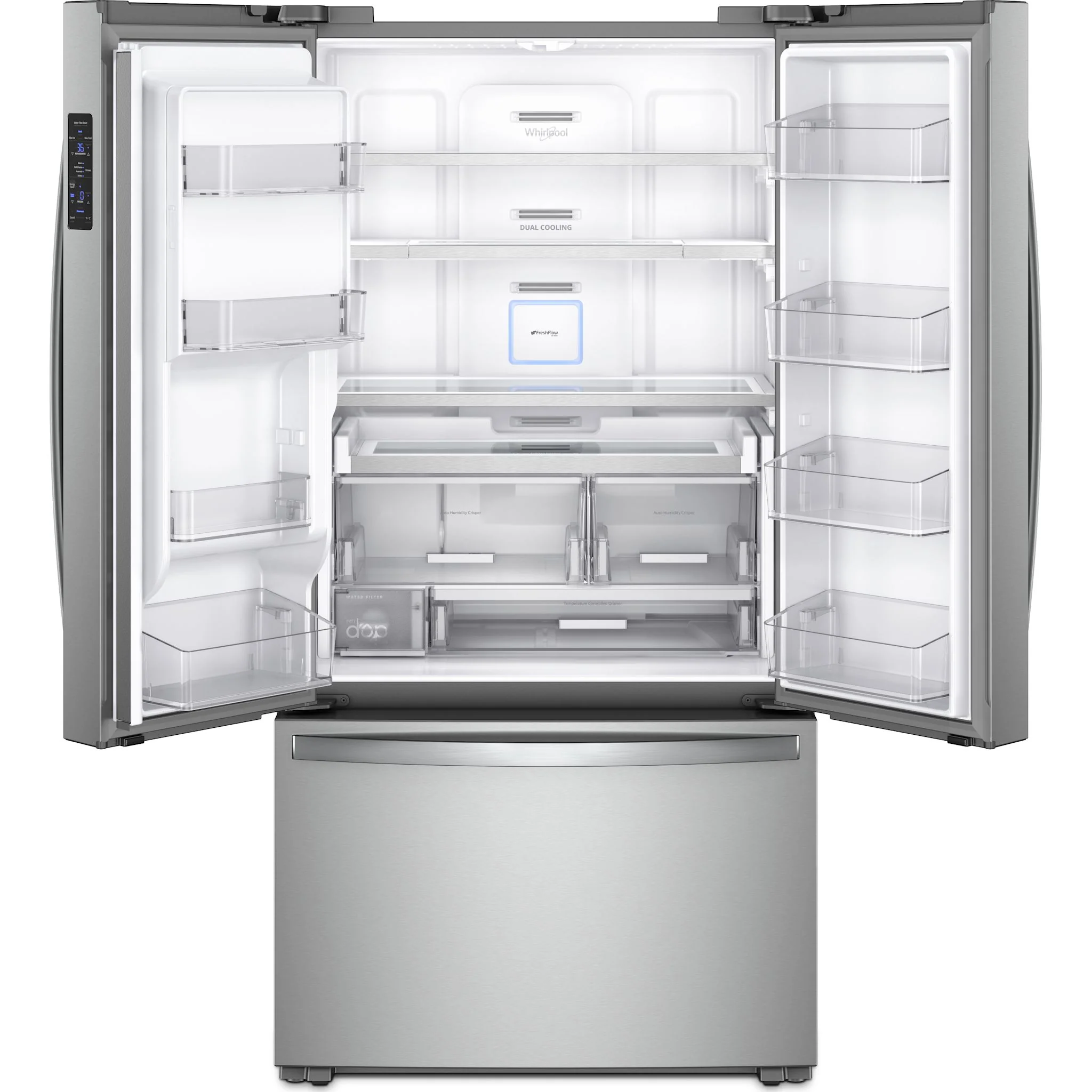 Whirlpool 36-inch Wide Counter Depth French Door Refrigerator -Fingerprint Resistant Stainless Steel (WRFC9636RZ) - Image 4