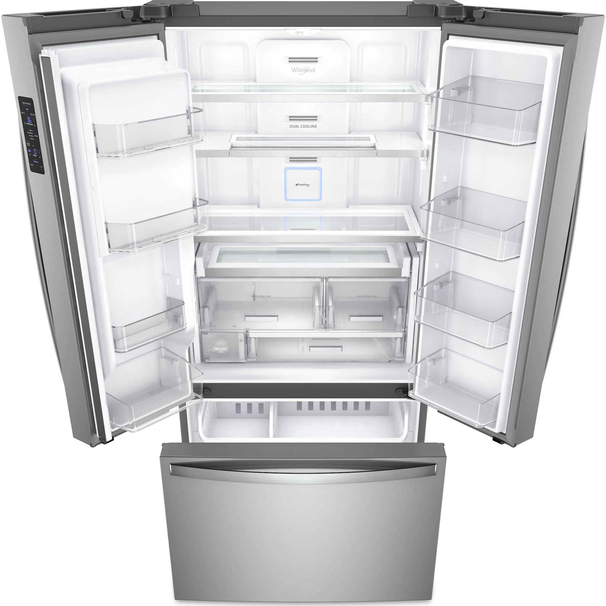 Whirlpool 36-inch Wide Counter Depth French Door Refrigerator -Fingerprint Resistant Stainless Steel (WRFC9636RZ) - Image 5
