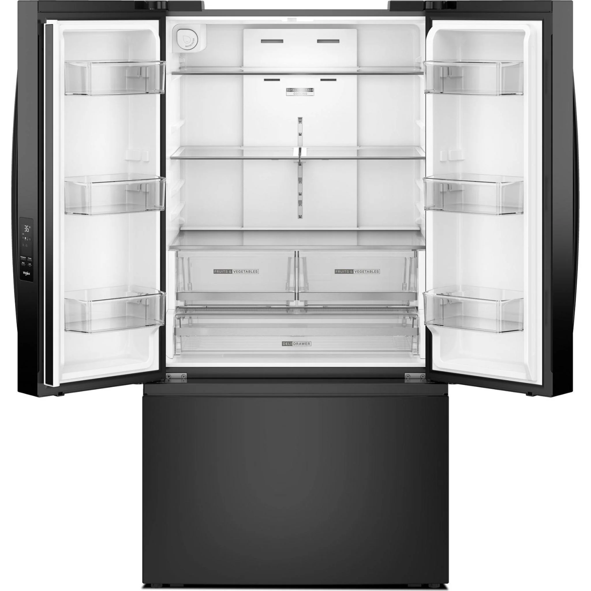 Whirlpool 36-Inch French Door Refrigerator with Ice Maker - 31 cu. ft. -Black (WRFF3136SB) - Image 19