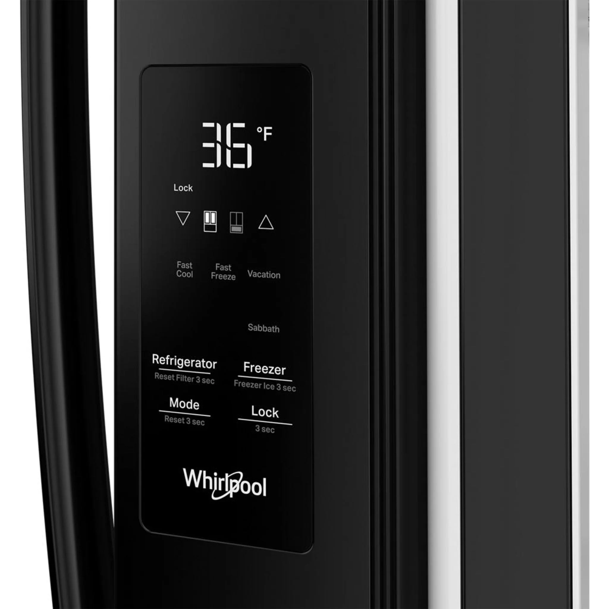 Whirlpool 36-Inch French Door Refrigerator with Ice Maker - 31 cu. ft. -Black (WRFF3136SB) - Image 6