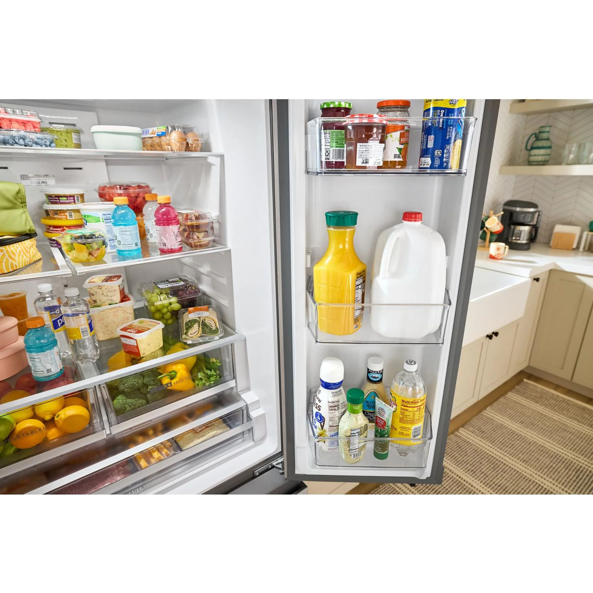 Whirlpool 36-Inch French Door Refrigerator with Ice Maker - 31 cu. ft. -Fingerprint Resistant Stainless Steel (WRFF3136SZ) - Image 24