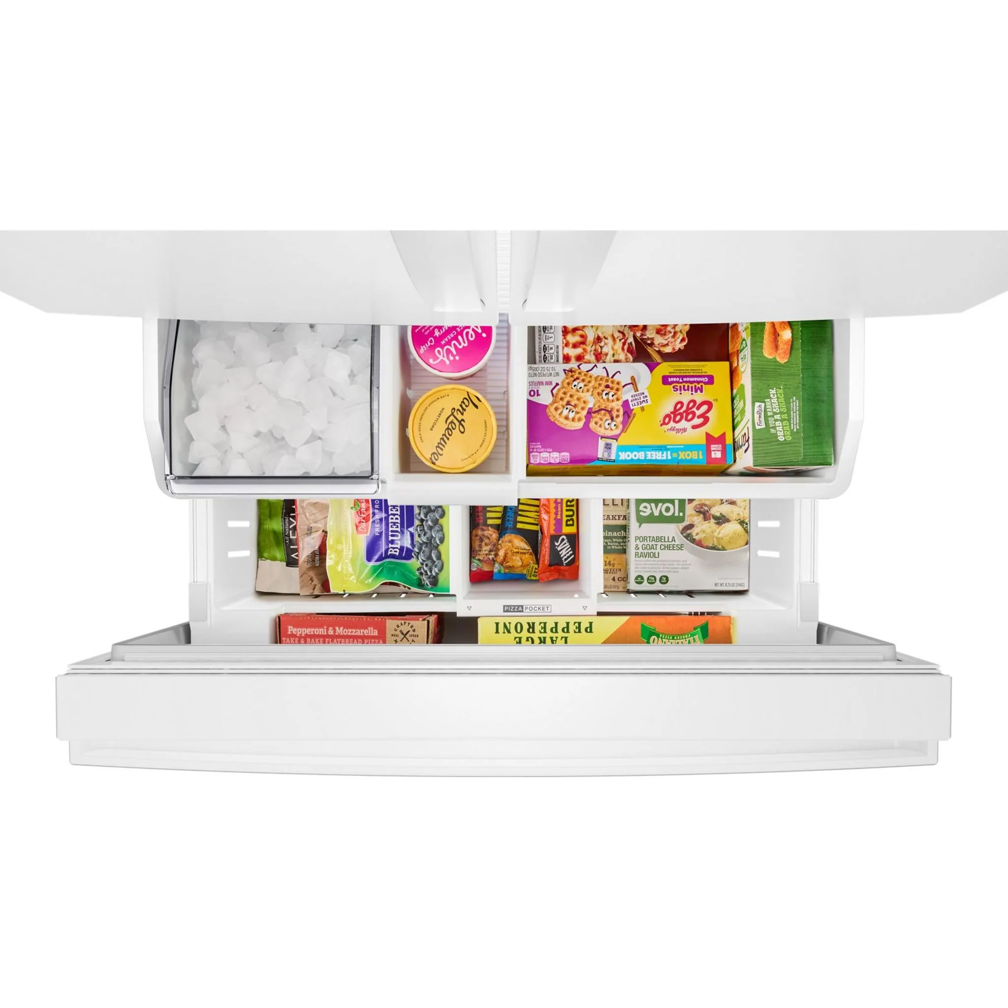 Whirlpool 36-Inch French Door Refrigerator with Interior Water Dispenser - 31 cu. ft. -White (WRFF3336SW) - Image 7