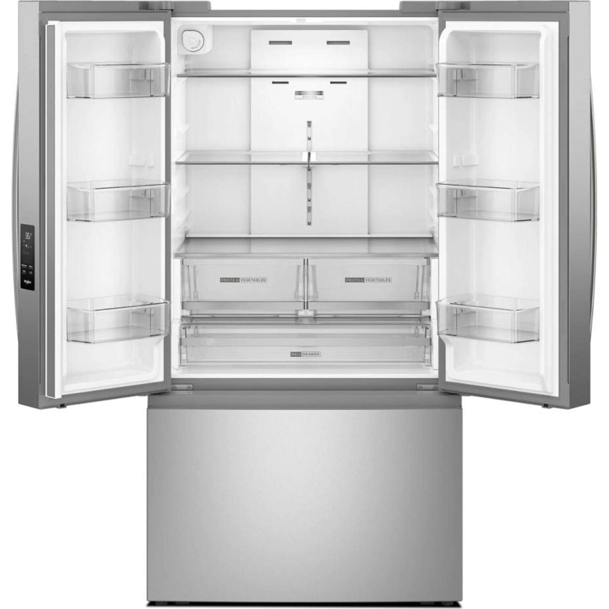 Whirlpool 36-Inch French Door Refrigerator with Interior Water Dispenser - 31 cu. ft. -Fingerprint Resistant Stainless Steel (WRFF3336SZ) - Image 11