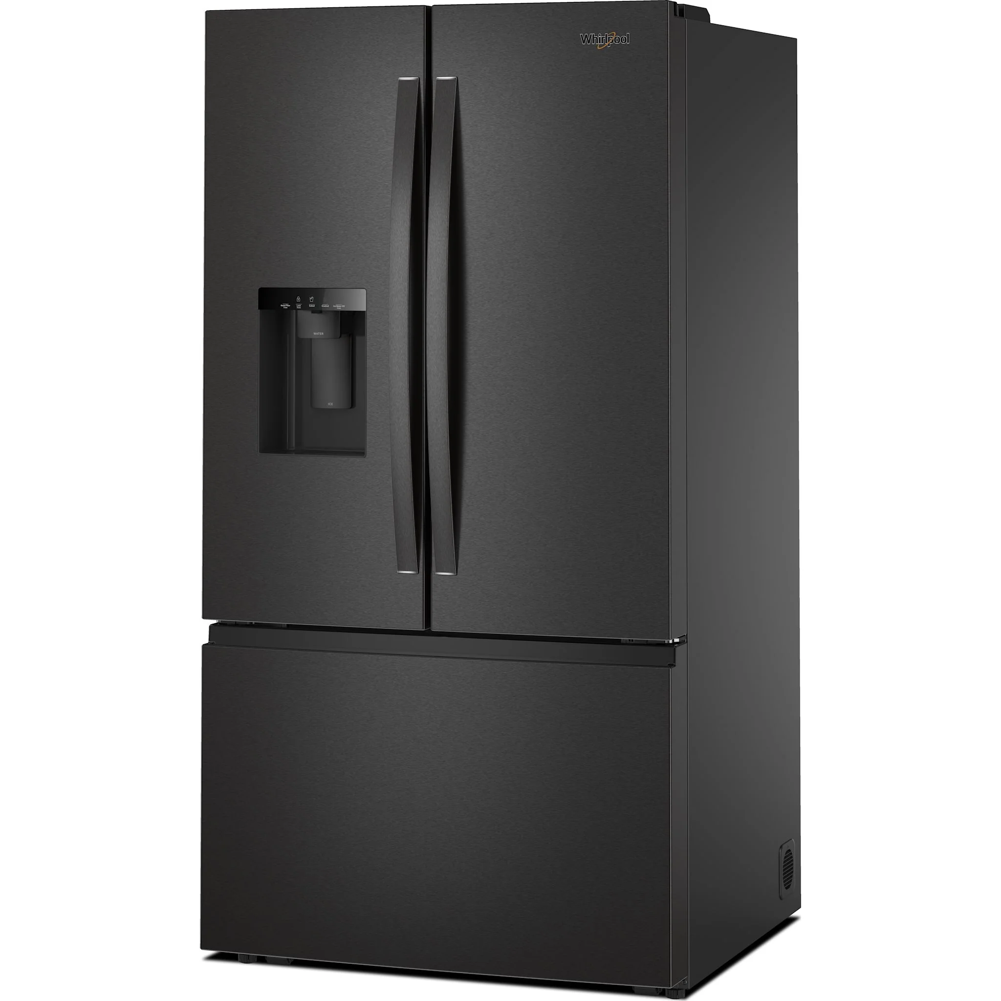 Whirlpool 36-Inch French Door Refrigerator with In-Door Water and Ice Maker - 30 cu. ft. -Print Resist Blk SS (WRFF3536SV) - Image 2
