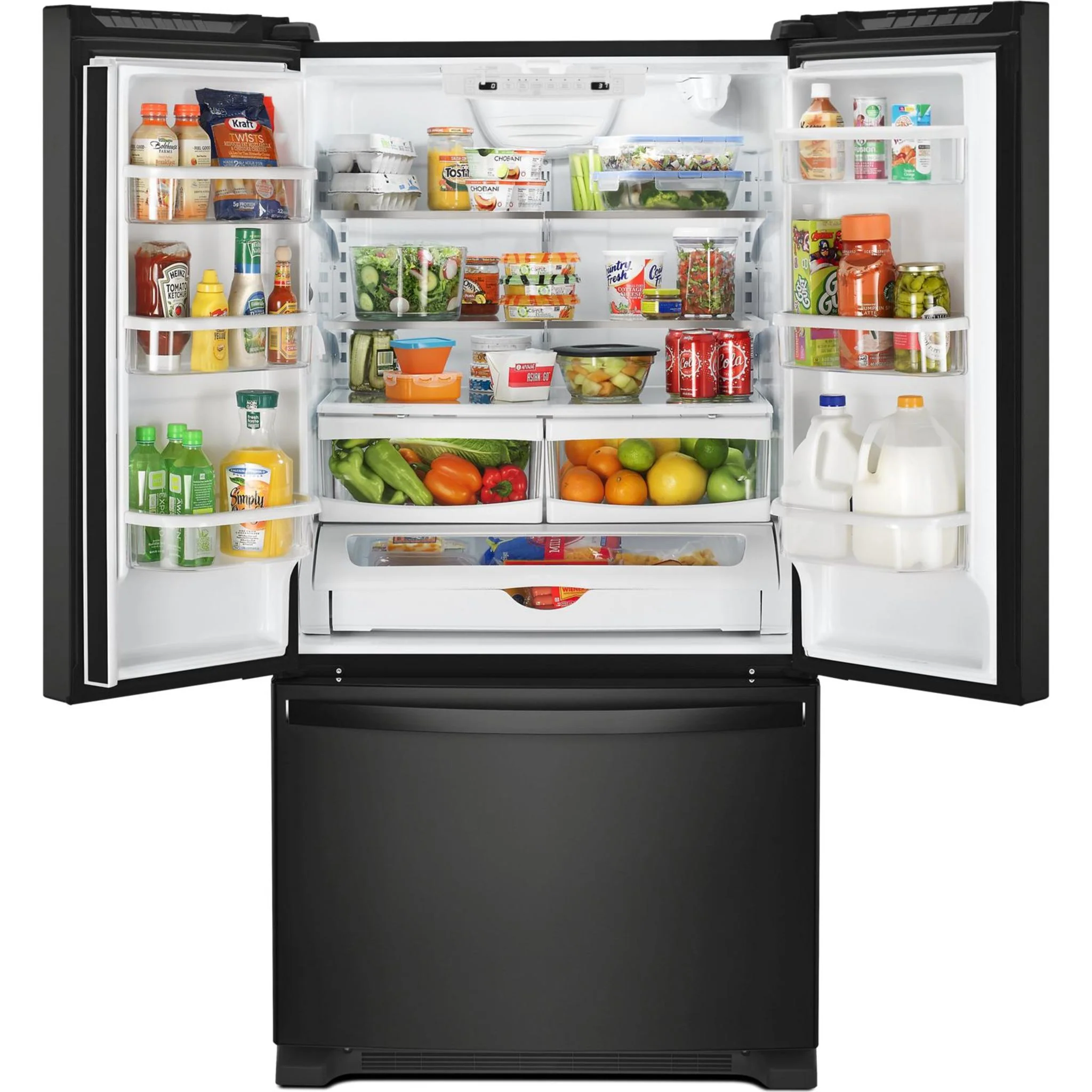 Whirlpool 33-inch Wide French Door Refrigerator - 22 cu. ft. -Black (WRFF5333PB) - Image 5