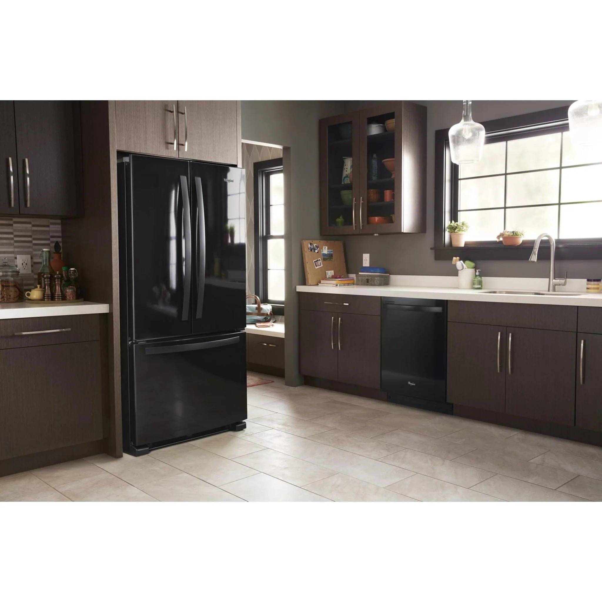 Whirlpool 33-inch Wide French Door Refrigerator - 22 cu. ft. -Black (WRFF5333PB) - Image 6