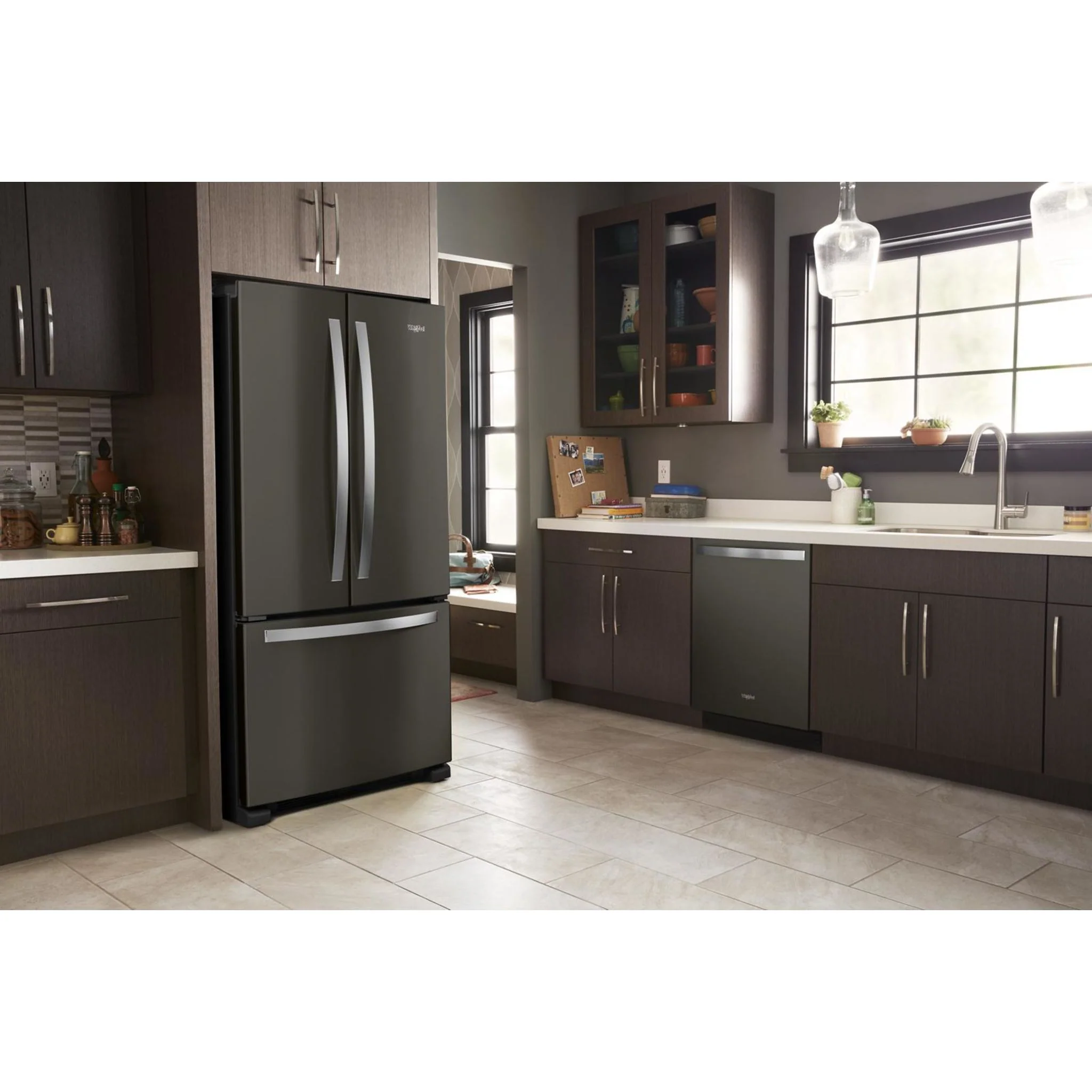 Whirlpool 33-inch Wide French Door Refrigerator - 22 cu. ft. -Black Stainless (WRFF5333PV) - Image 11