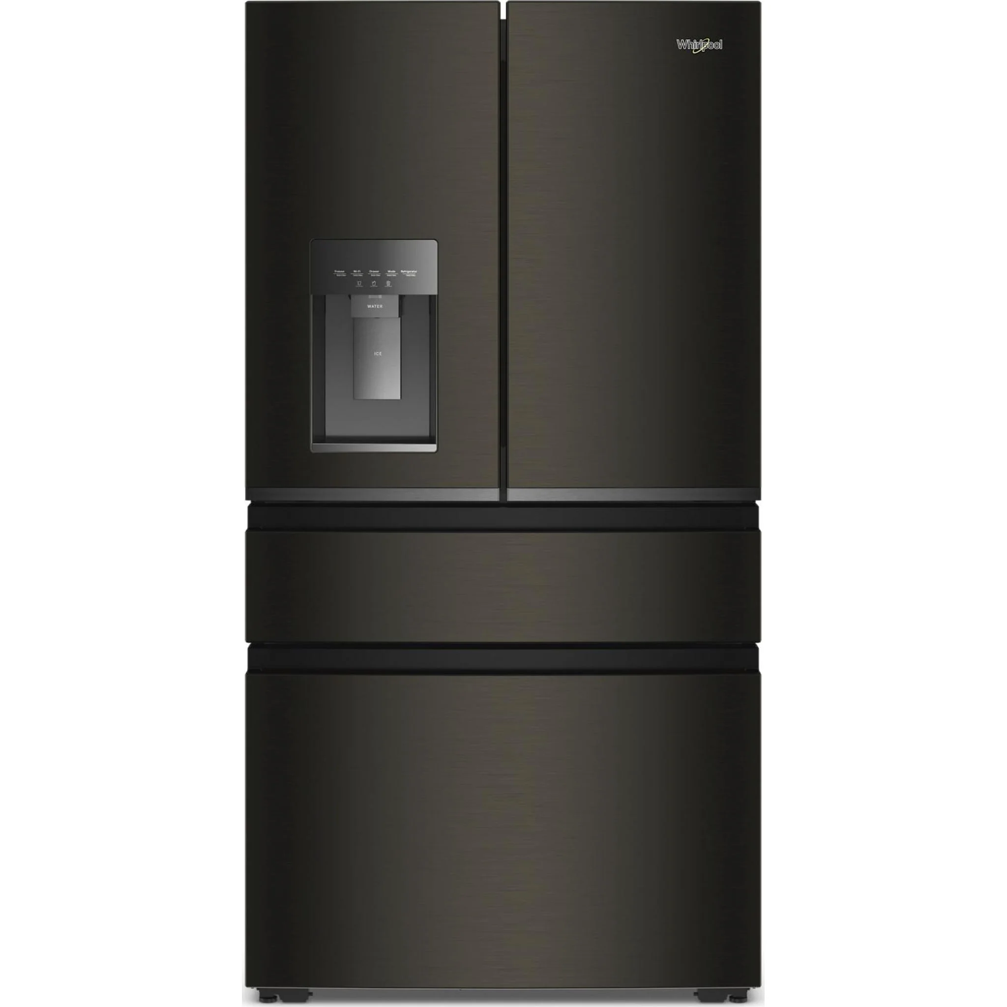 Whirlpool 36-inch Wide True Counter Depth 4-Door French Door Refrigerator - 22 cu. ft. -Black Stainless Finish (WRMC5036RV)