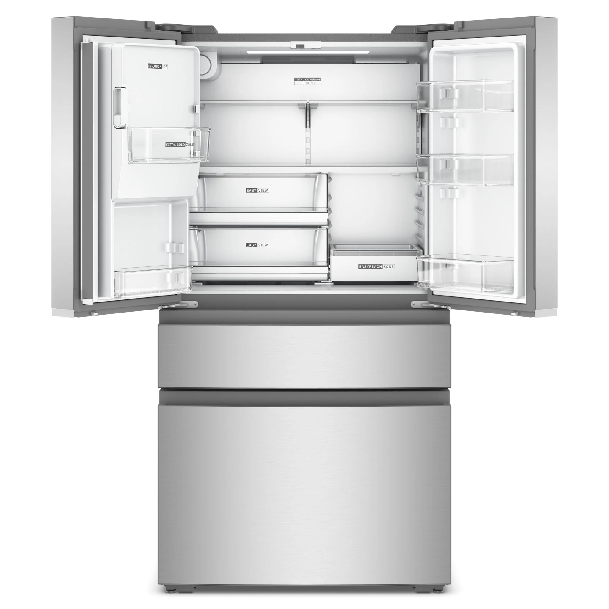 Whirlpool 36-inch Wide True Counter Depth 4-Door French Door Refrigerator - 22 cu. ft. -Fingerprint-Resistant Stainless Finish (WRMC5036RZ) - Image 4