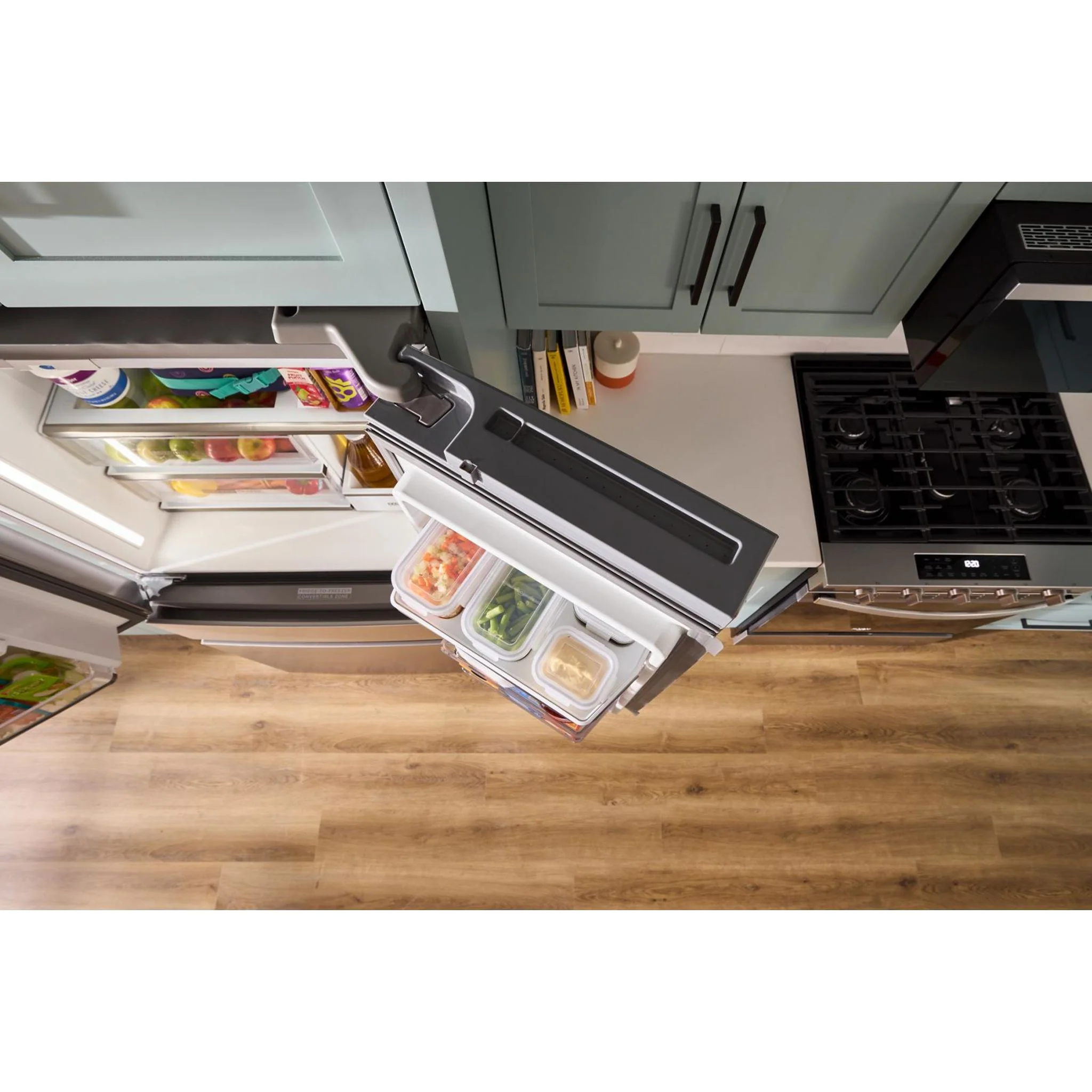 Whirlpool 36-inch Wide True Counter Depth 4-Door French Door Refrigerator - 22 cu. ft. -Black Stainless Finish (WRMC7036RV) - Image 14