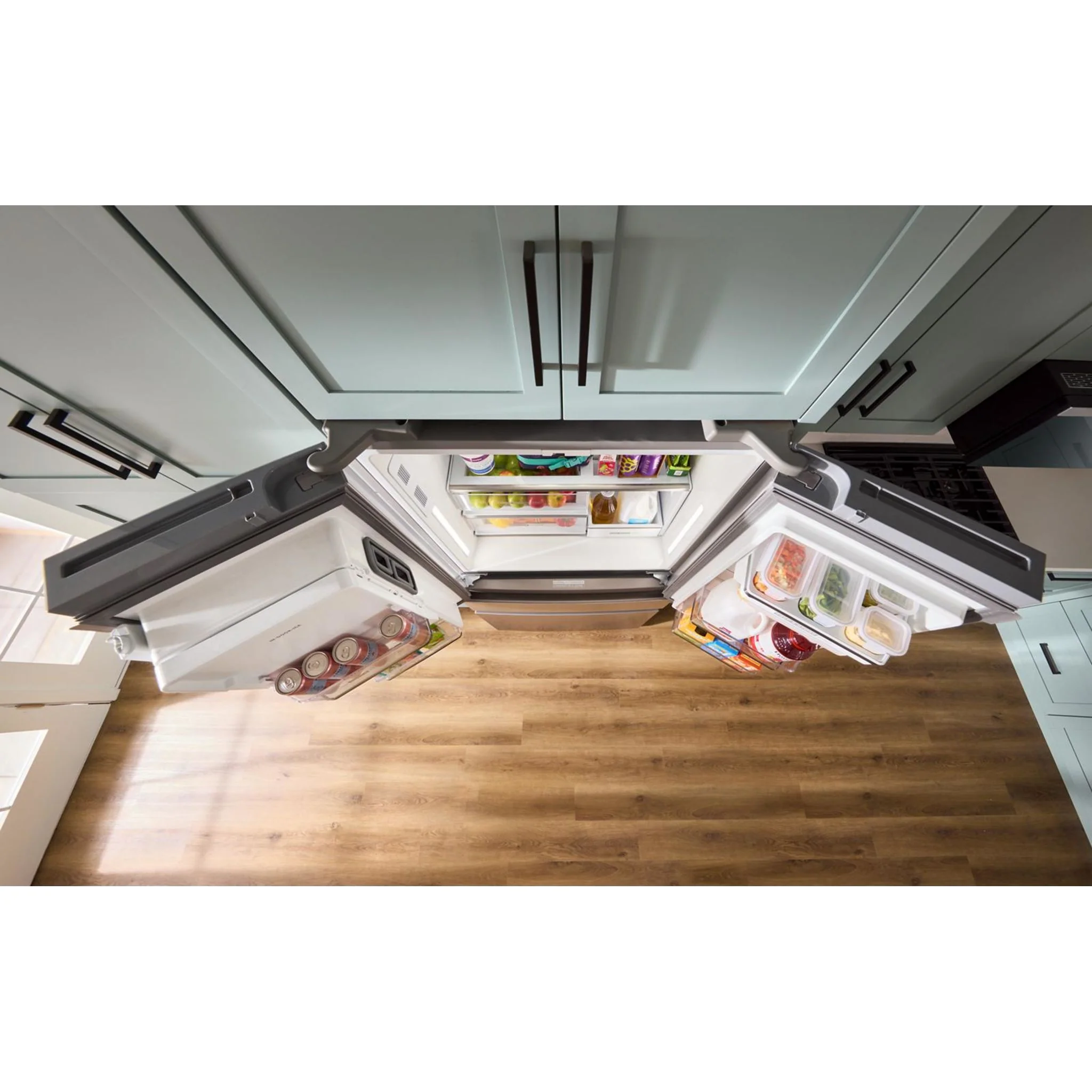 Whirlpool 36-inch Wide True Counter Depth 4-Door French Door Refrigerator - 22 cu. ft. -Black Stainless Finish (WRMC7036RV) - Image 6
