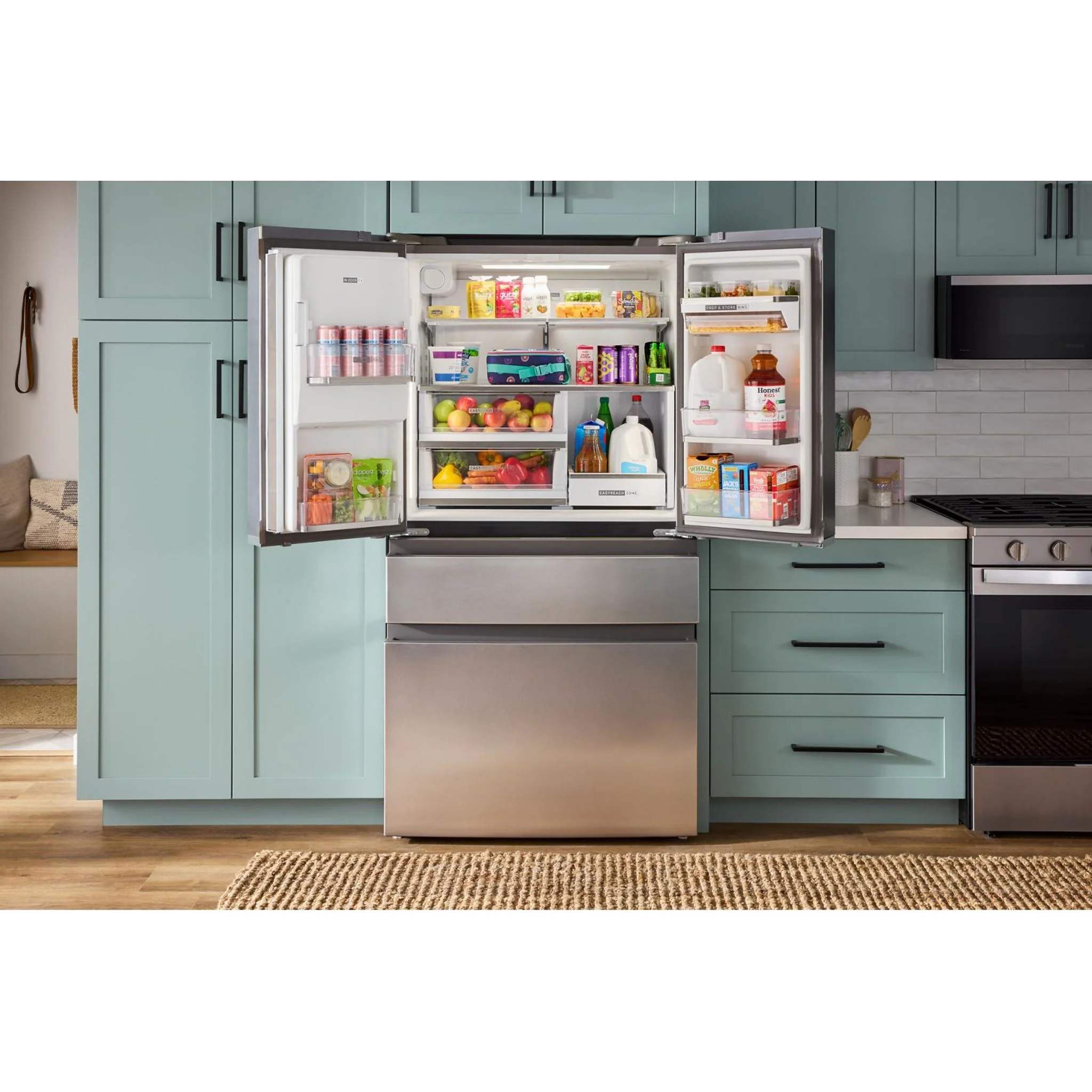 Whirlpool 36-inch Wide True Counter Depth 4-Door French Door Refrigerator - 22 cu. ft. -Fingerprint-Resistant Stainless Finish (WRMC7036RZ) - Image 7