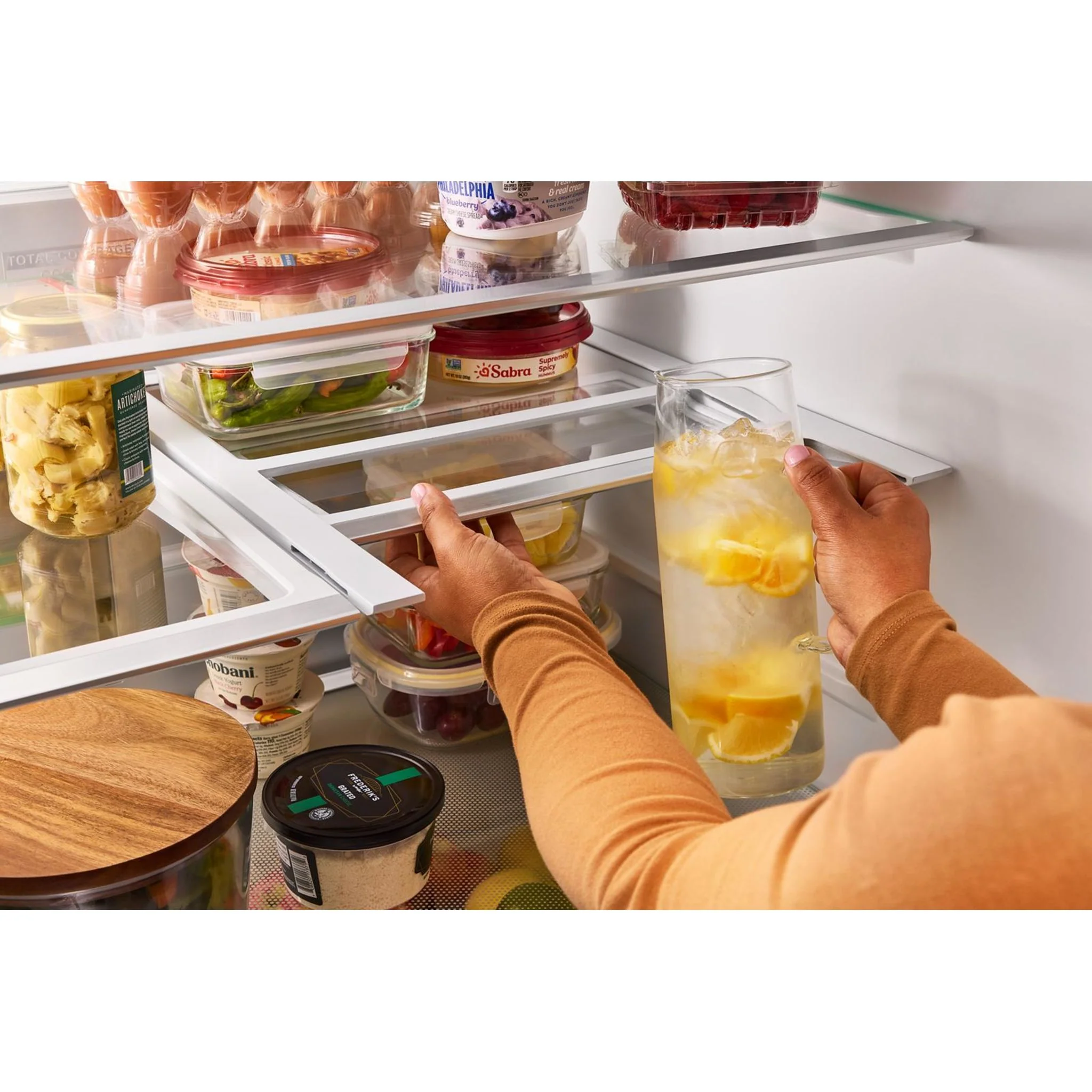 Whirlpool 30 Cu. Ft. French Door Refrigerator with Flexible Temperature Drawer - Fingerprint Resistant Stainless Steel (WRMF3336SZ) - Image 8