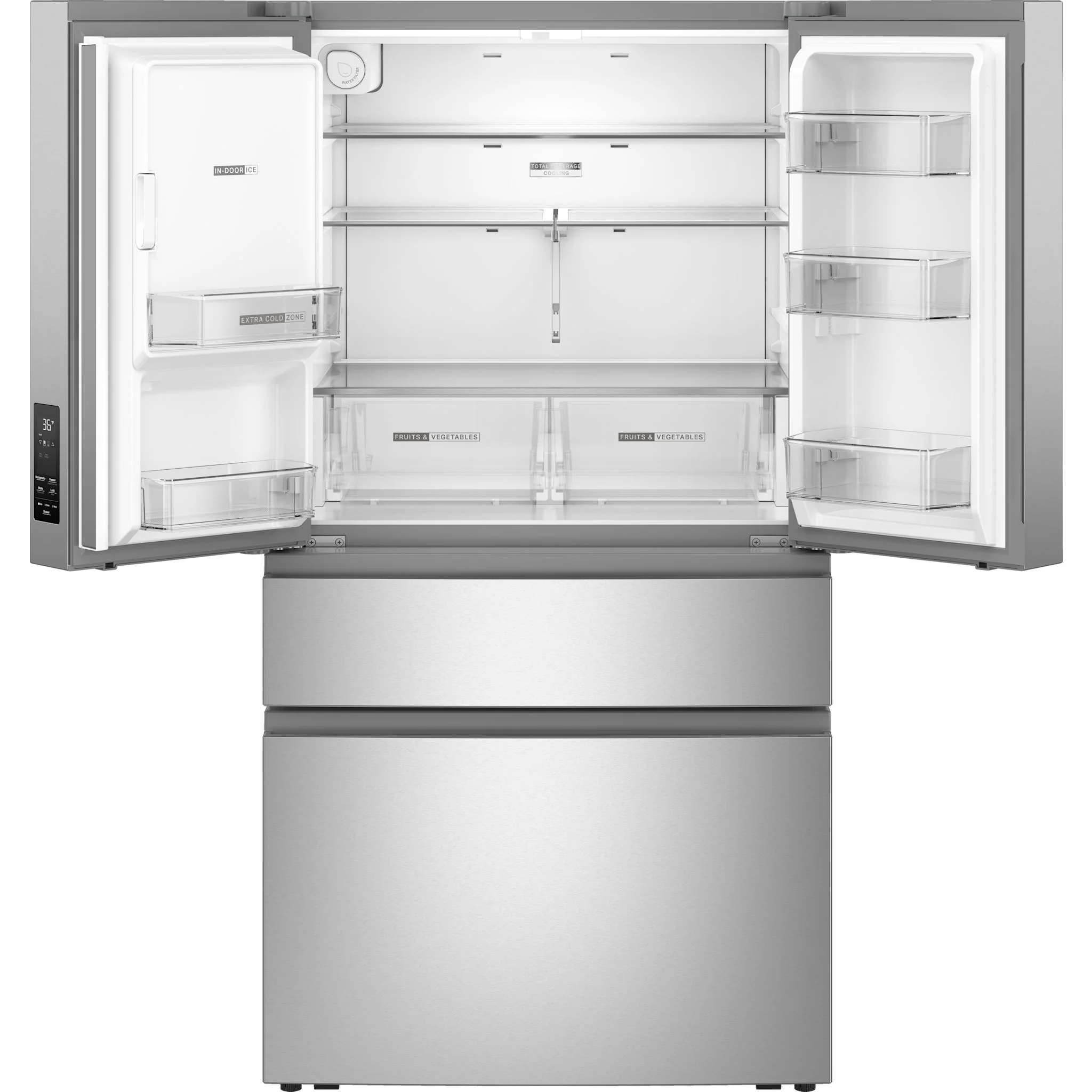 Whirlpool 29 Cu. Ft. French Door Refrigerator with Flexible Temperature Drawer - Fingerprint Resistant Stainless Steel (WRMF3536SZ) - Image 5