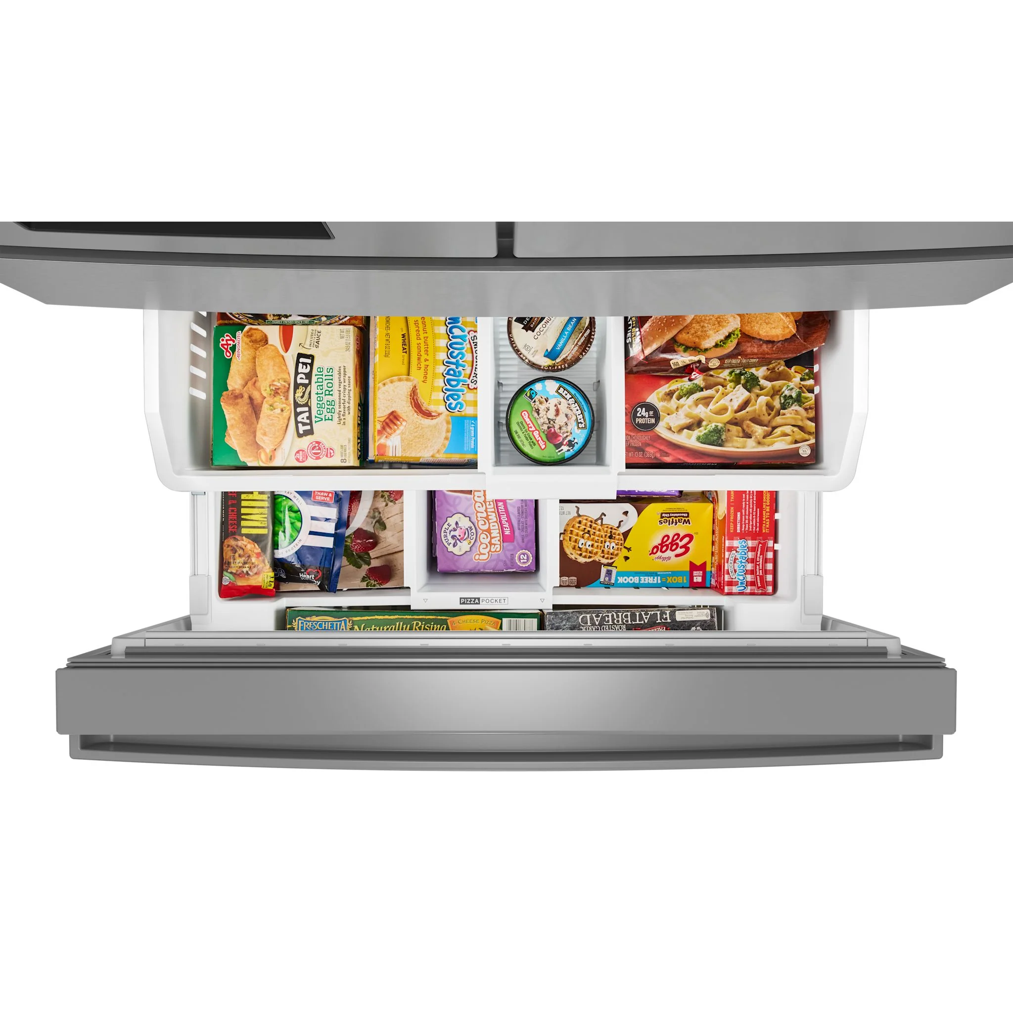 Whirlpool 29 Cu. Ft. French Door Refrigerator with Flexible Temperature Drawer - Fingerprint Resistant Stainless Steel (WRMF3536SZ) - Image 7