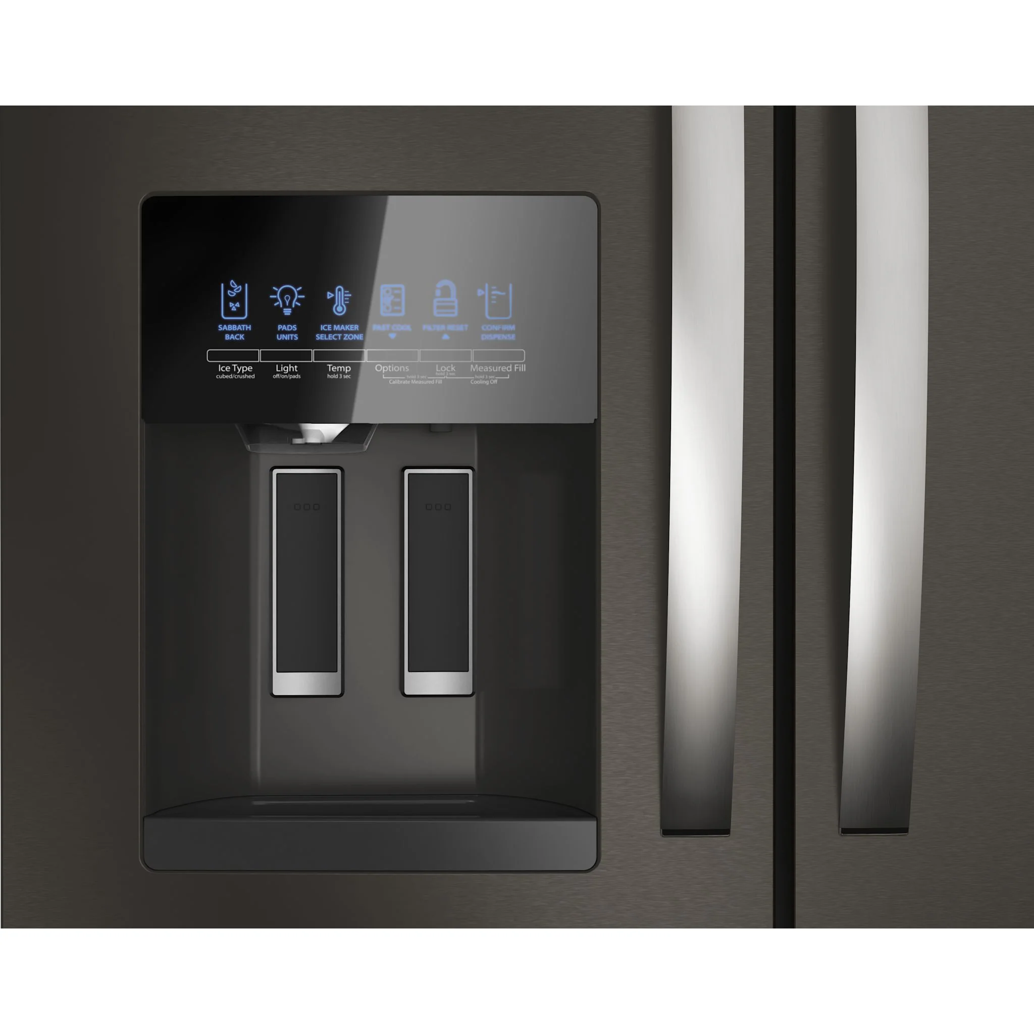 Whirlpool 36-Inch Wide French Door Bottom Mount Refrigerator - 25 cu. ft. -Black Stainless Finish (WRMF3636RV) - Image 3