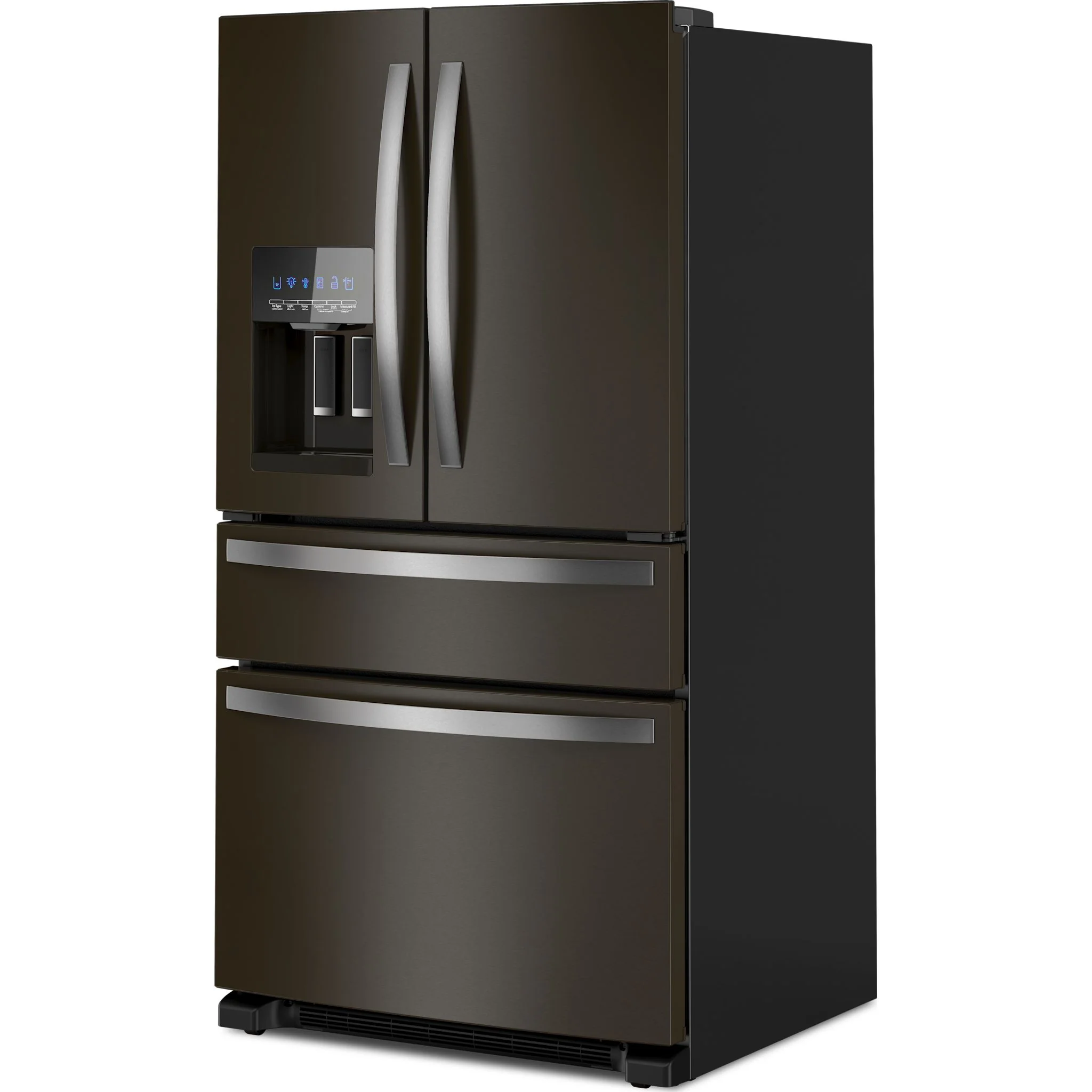Whirlpool 36-Inch Wide French Door Bottom Mount Refrigerator - 25 cu. ft. -Black Stainless Finish (WRMF3636RV) - Image 4