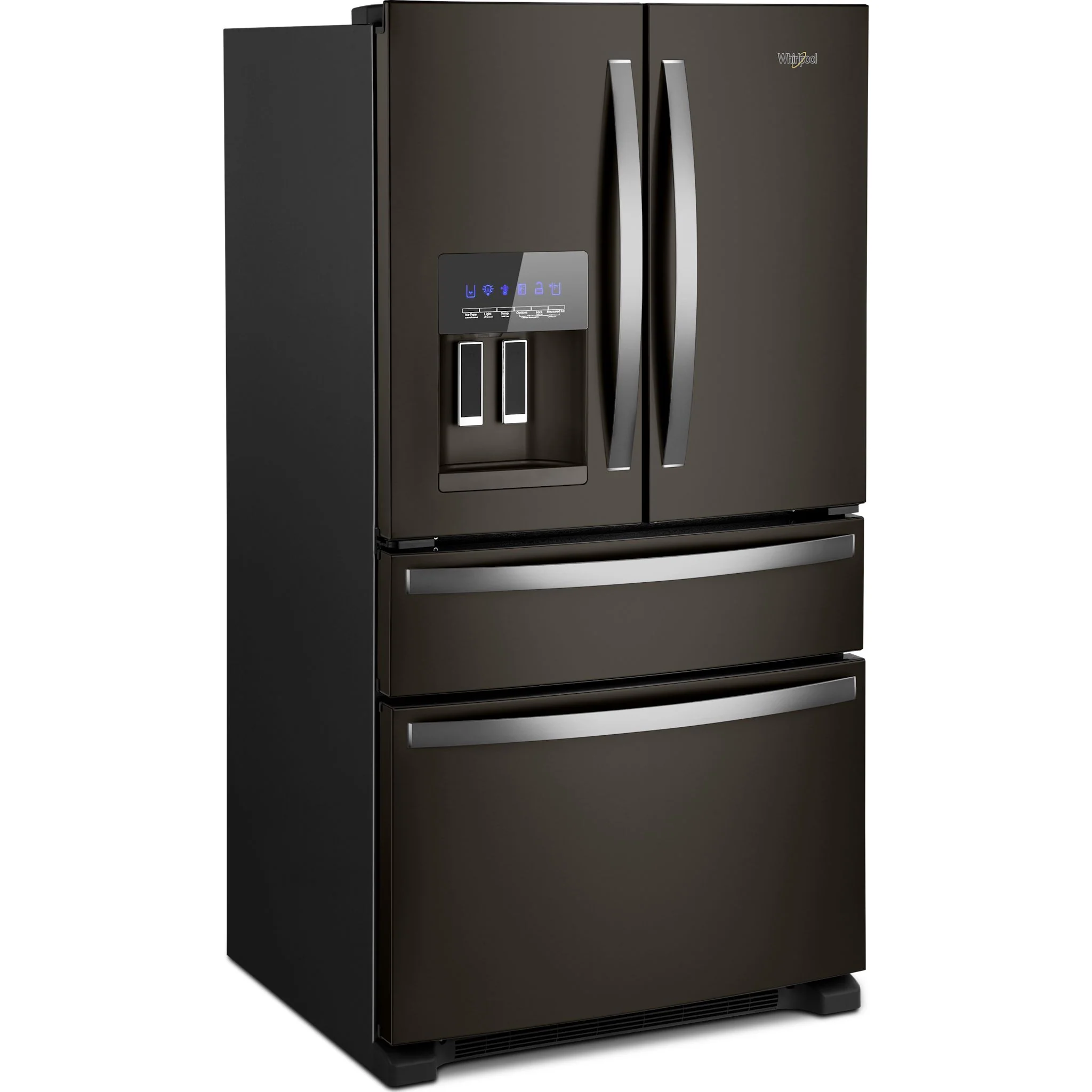 Whirlpool 36-Inch Wide French Door Bottom Mount Refrigerator - 25 cu. ft. -Black Stainless Finish (WRMF3636RV) - Image 5