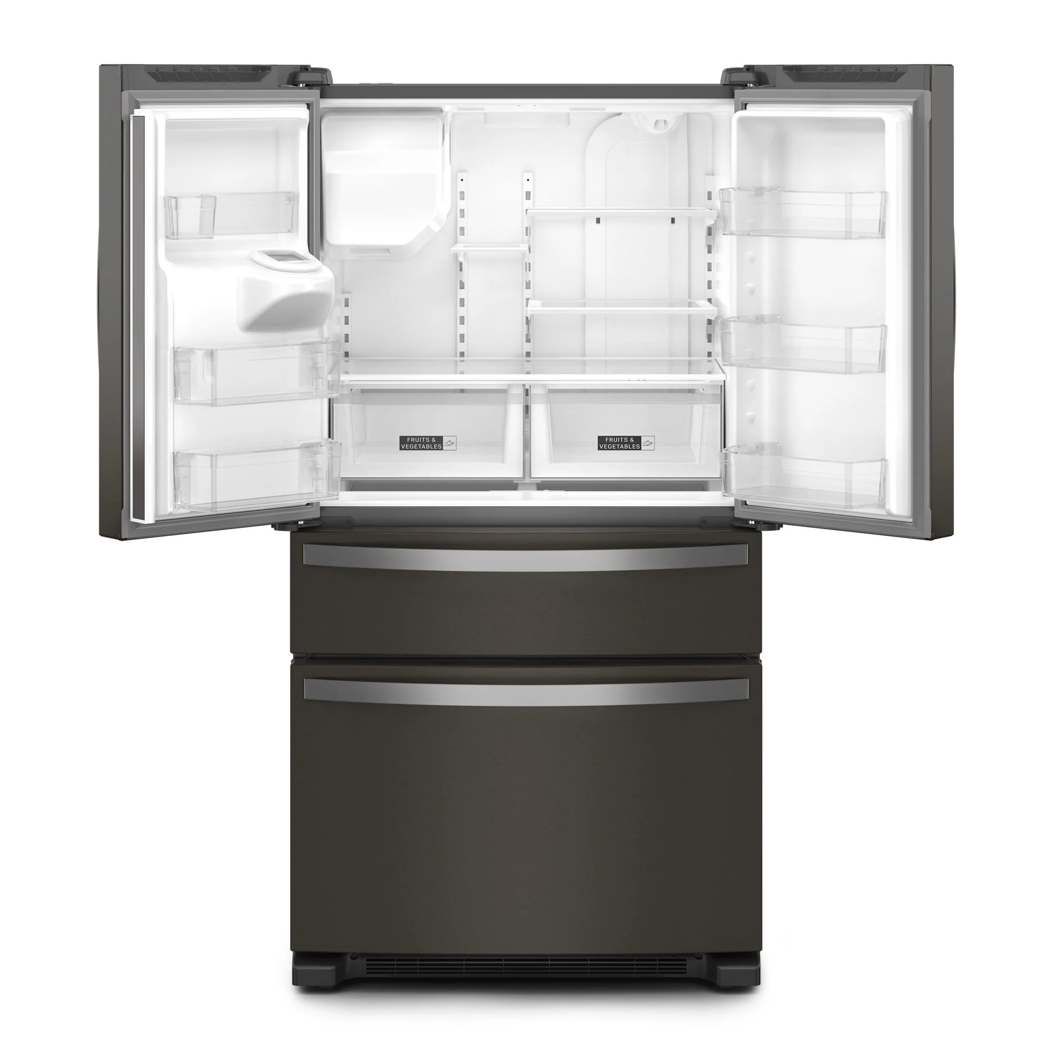 Whirlpool 36-Inch Wide French Door Bottom Mount Refrigerator - 25 cu. ft. -Black Stainless Finish (WRMF3636RV) - Image 6