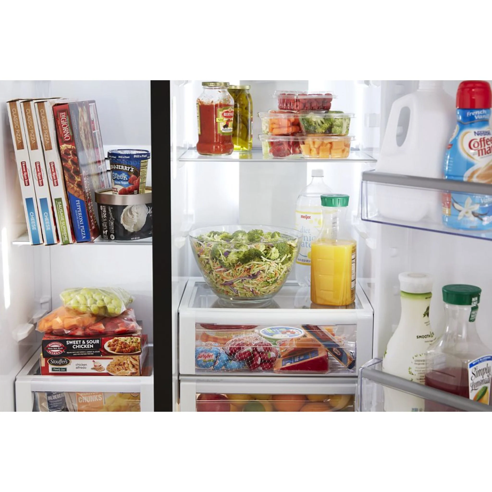 Whirlpool 36-inch Wide 4 Door Refrigerator with Prep and Store Bins - 26 Cu. Ft. -Black Stainless Finish (WRMF7736PV) - Image 9