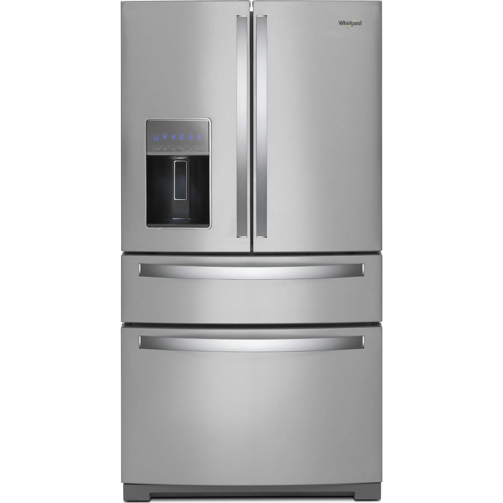 Whirlpool 36-inch Wide 4 Door Refrigerator with Prep and Store Bins - 26 Cu. Ft. -Fingerprint Resistant Stainless Steel (WRMF7736PZ)