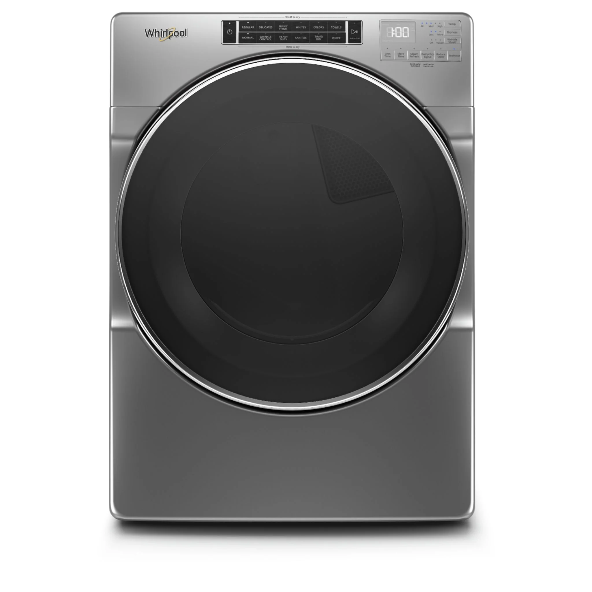 Whirlpool 7.4 cu. ft. Front Load Electric Dryer with Steam Cycles -Chrome Shadow (YWED8620HC)