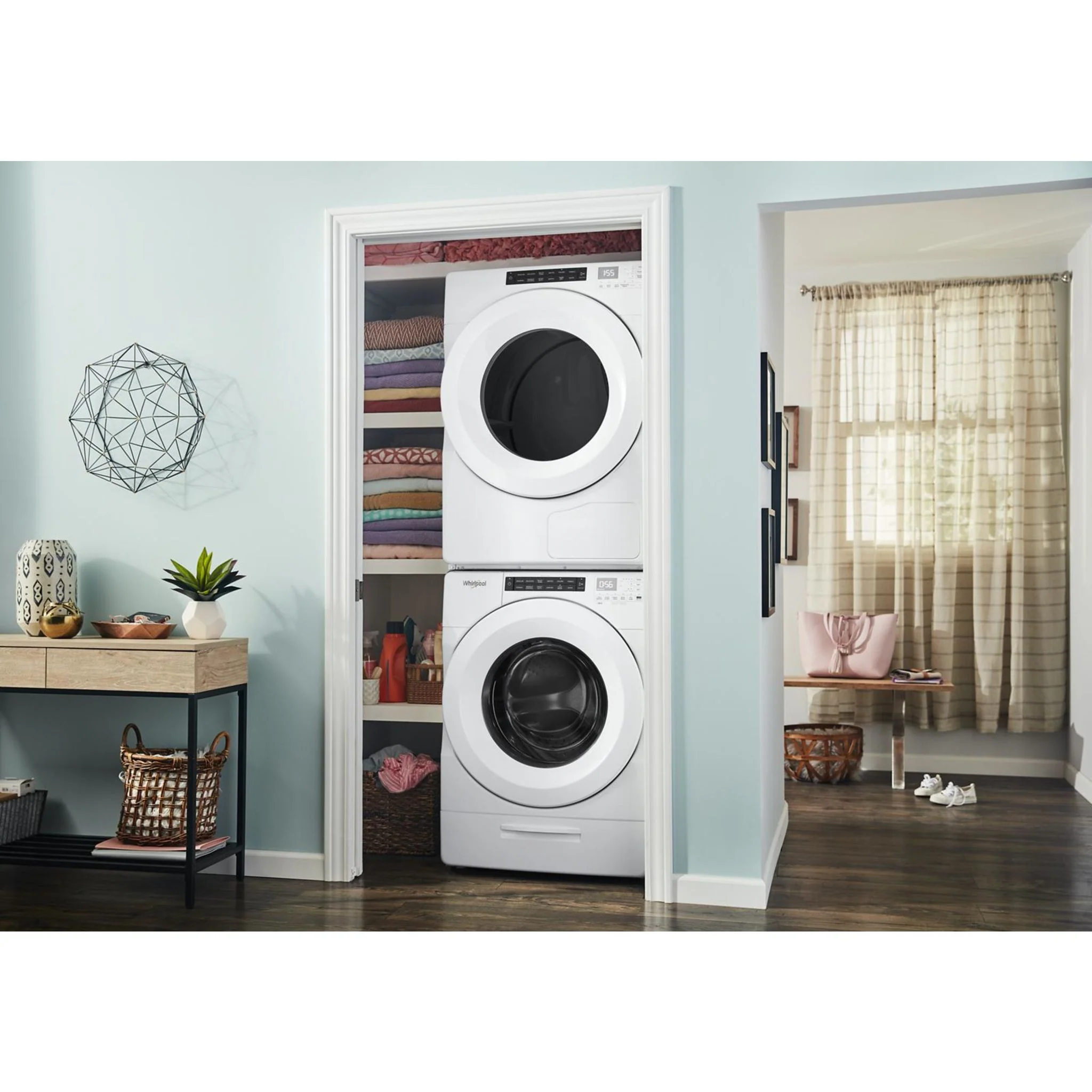 Whirlpool 5.0 cu.ft I.E.C. Closet-Depth Front Load Washer with Intuitive Controls -White (WFW560CHW) - Image 4