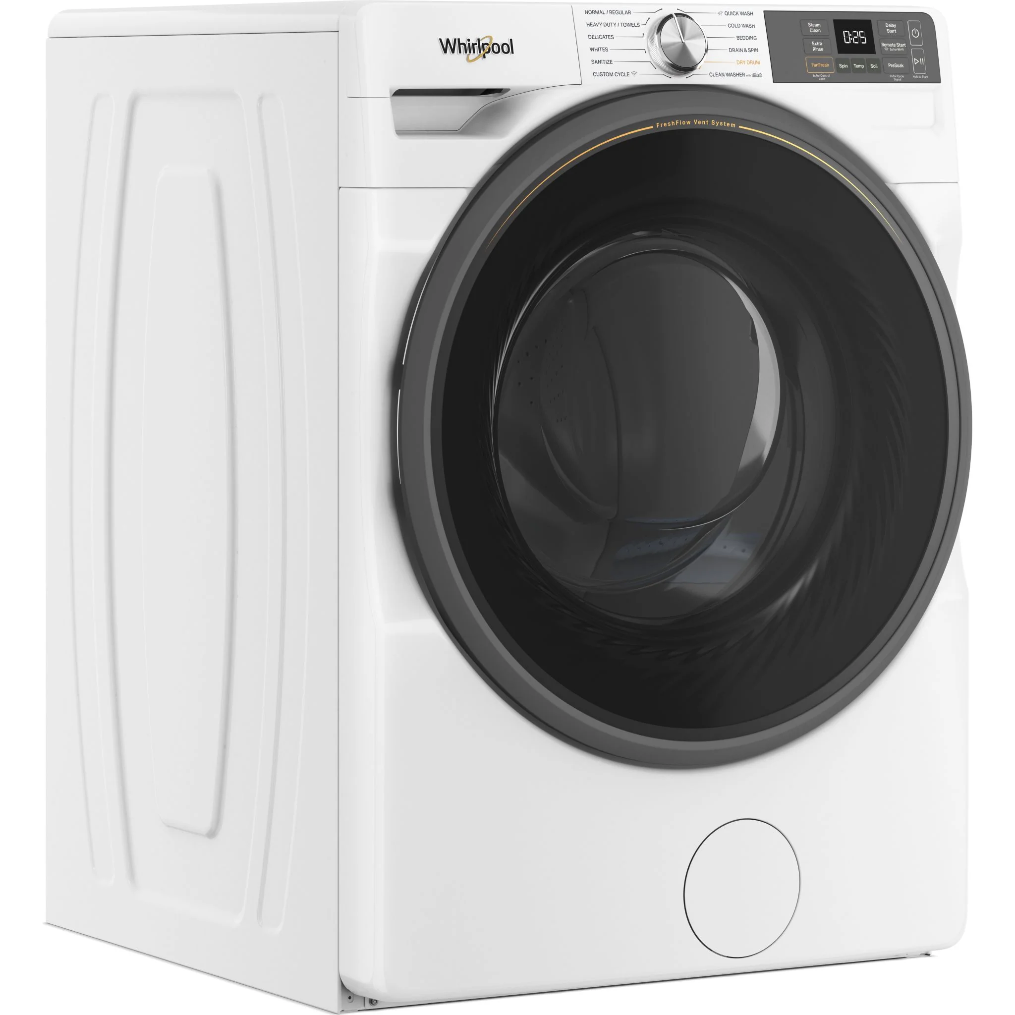 Whirlpool 5.2 cu. ft. Smart Front Load ENERGY STAR Certified Washer with FreshFlowVent System -White (WFW5720RW) - Image 2