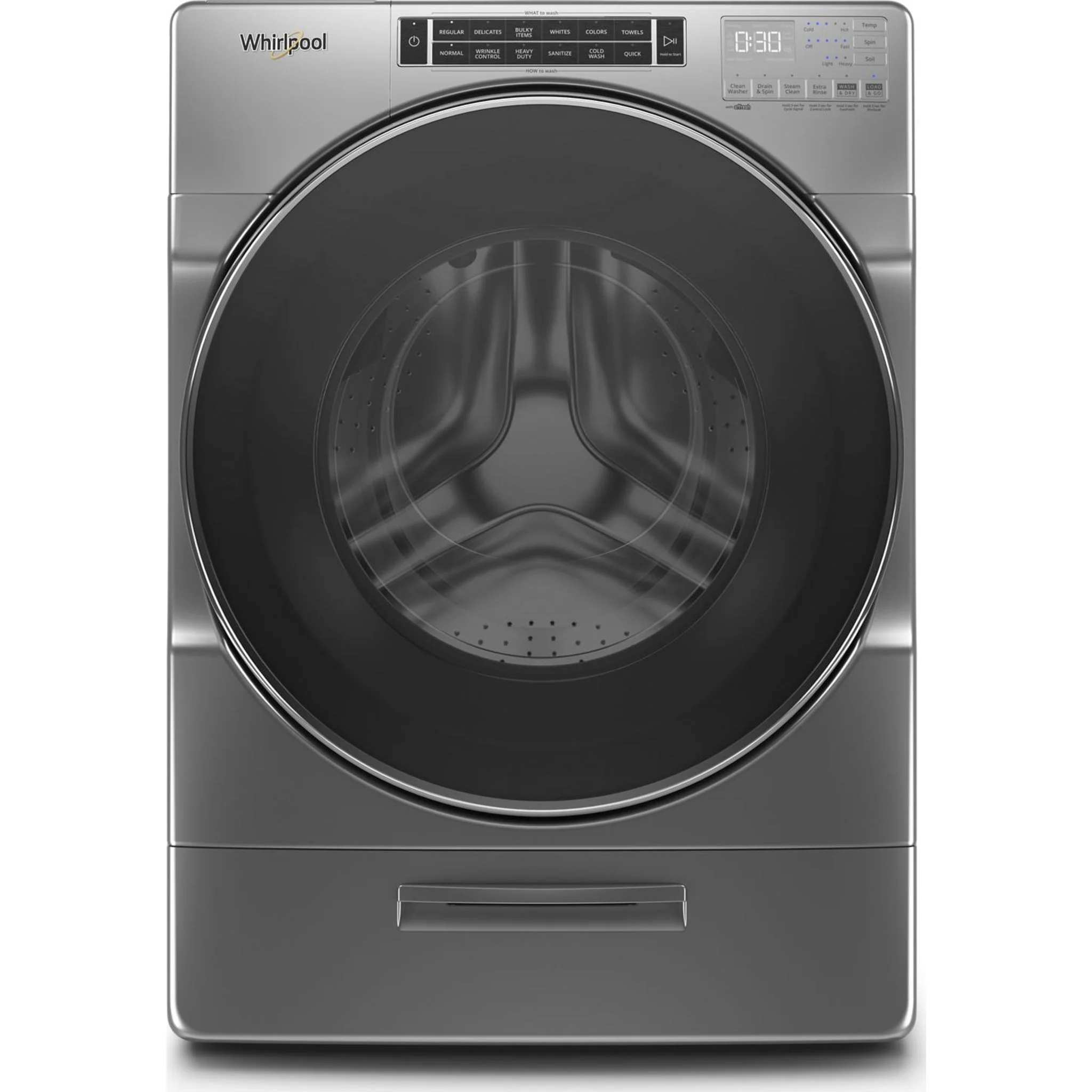 Whirlpool 5.8 cu. ft. I.E.C. Front Load Washer with Load & GoXL Dispenser -Chrome Shadow (WFW8620HC) - Image 25